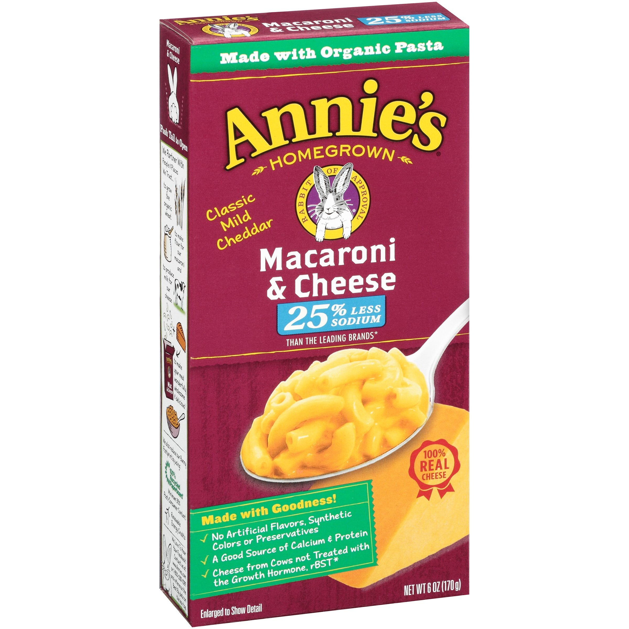 Annie's Homegrown Macaroni & Cheese - Lower Sodium - 6 Oz - 3 Pack