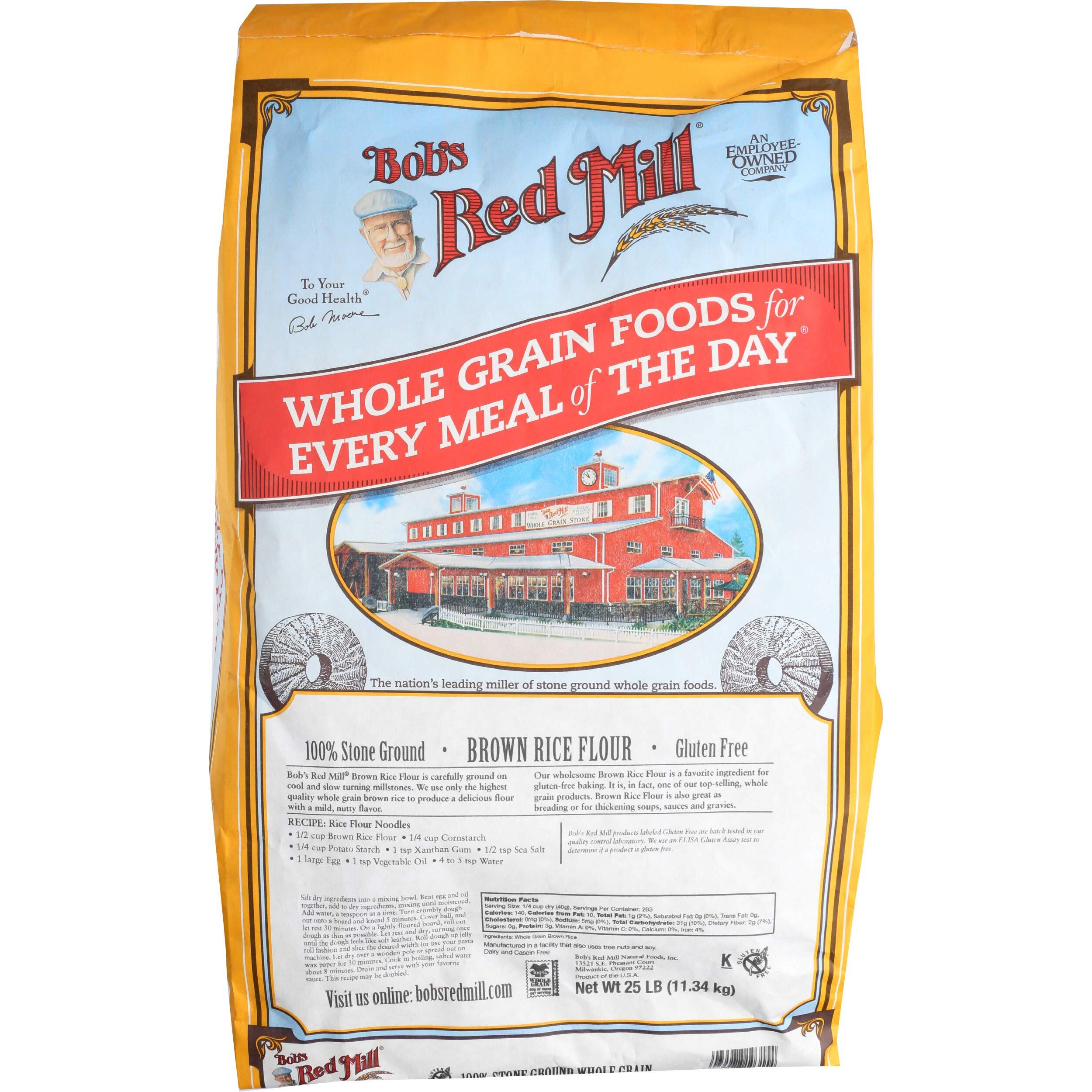 Bob's Red Mill Bulk Rice Flour, Brown, 25 Pound