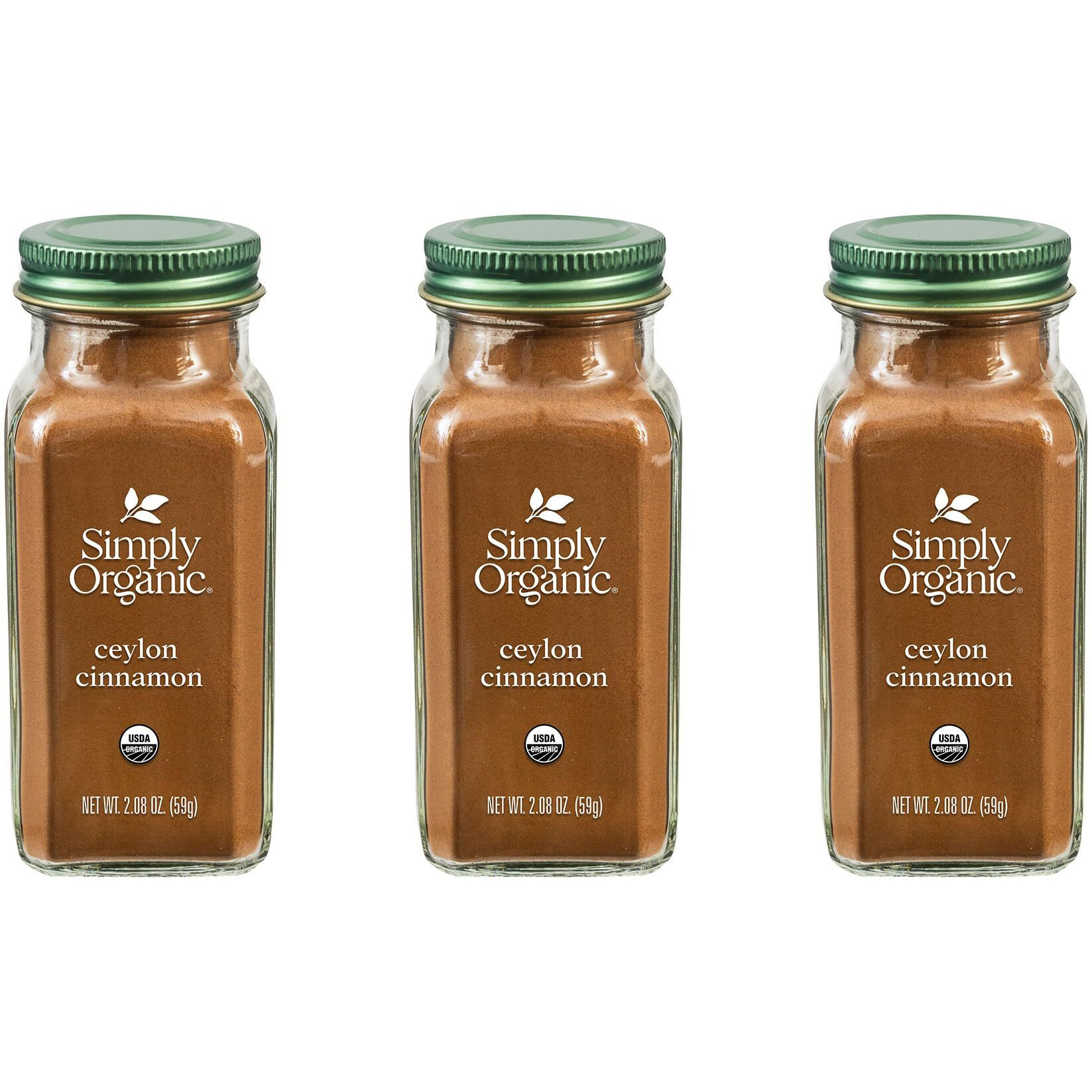 Simply Organic Ground Ceylon Cinnamon, Certified Organic, Vegan | 2.08 Oz | Pack Of 6 | Cinnamomum Verum J. Presl