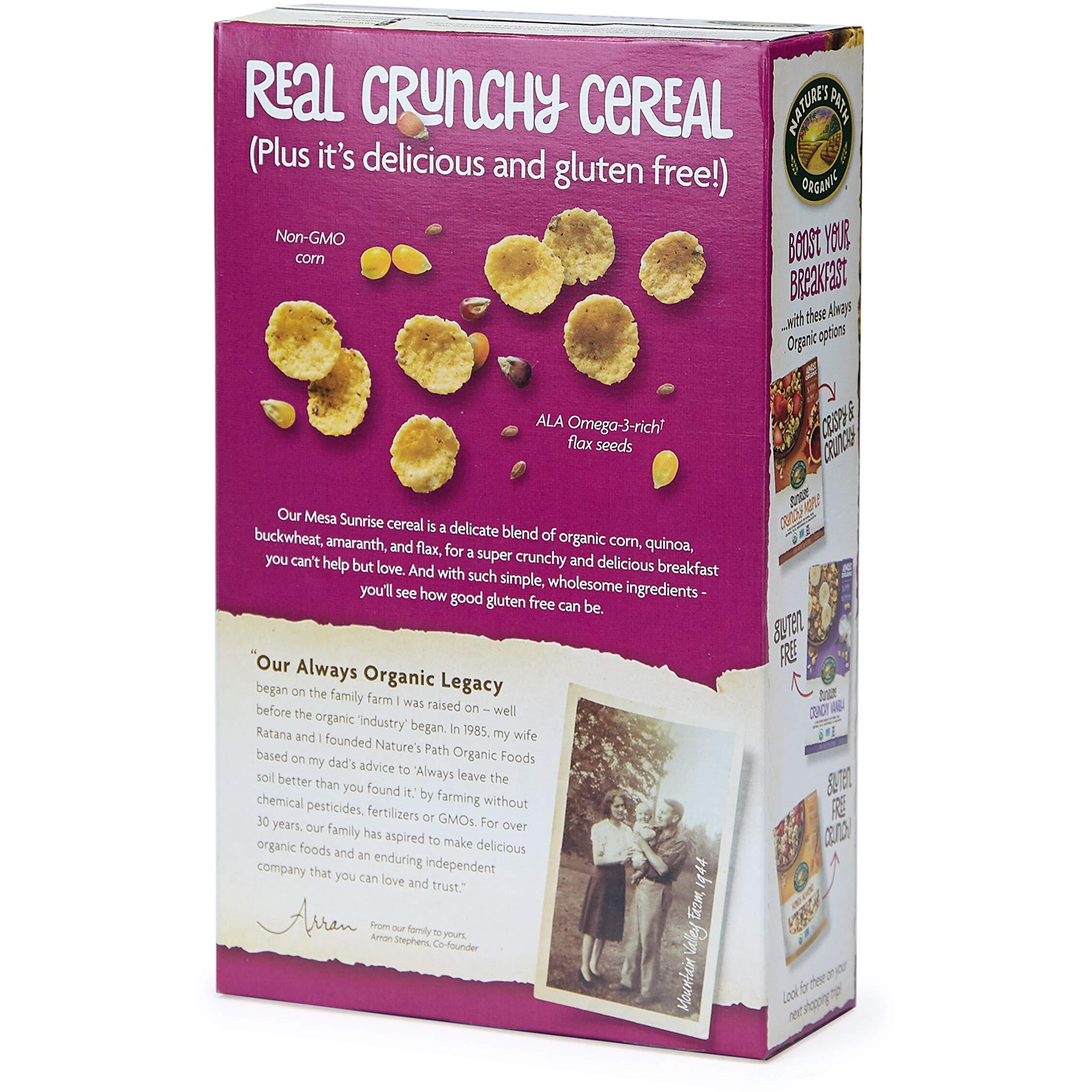 Nature's Path Organic Gluten Free Mesa Sunrise Flakes Cereal, 10.6 Ounce (Pack Of 6), Non-Gmo, Heart Healthy, High Fiber, 4G Plant Based Protein