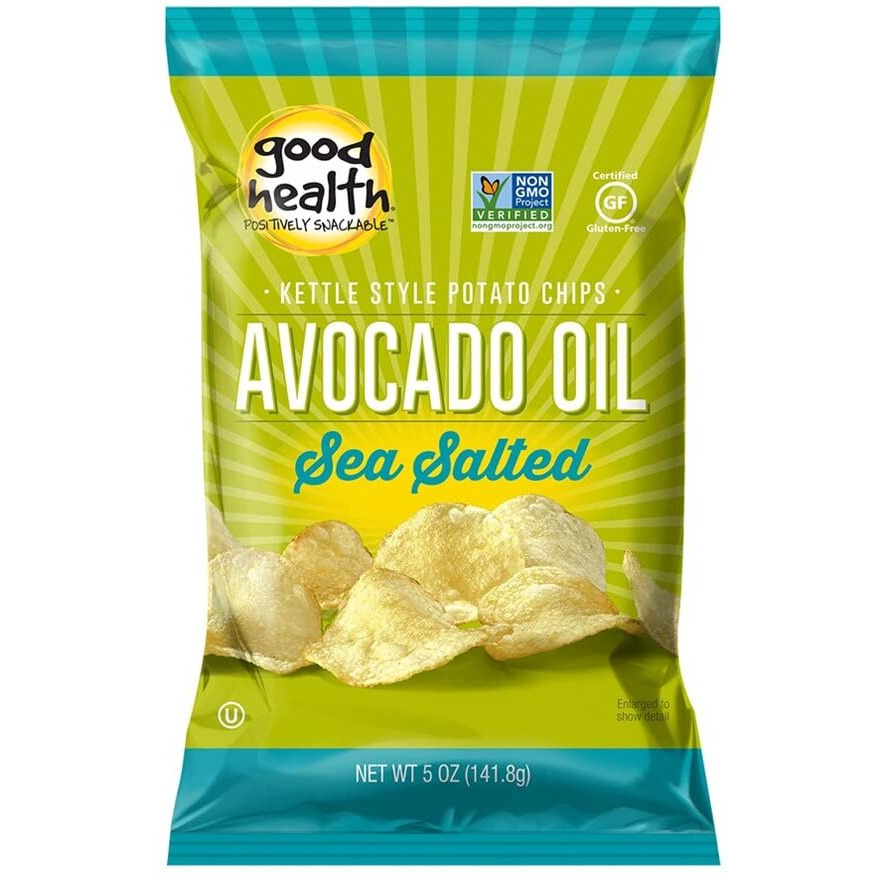 Good Health Avocado Chips Sea Salt, Salted, 5 Ounce (Pack Of 12)