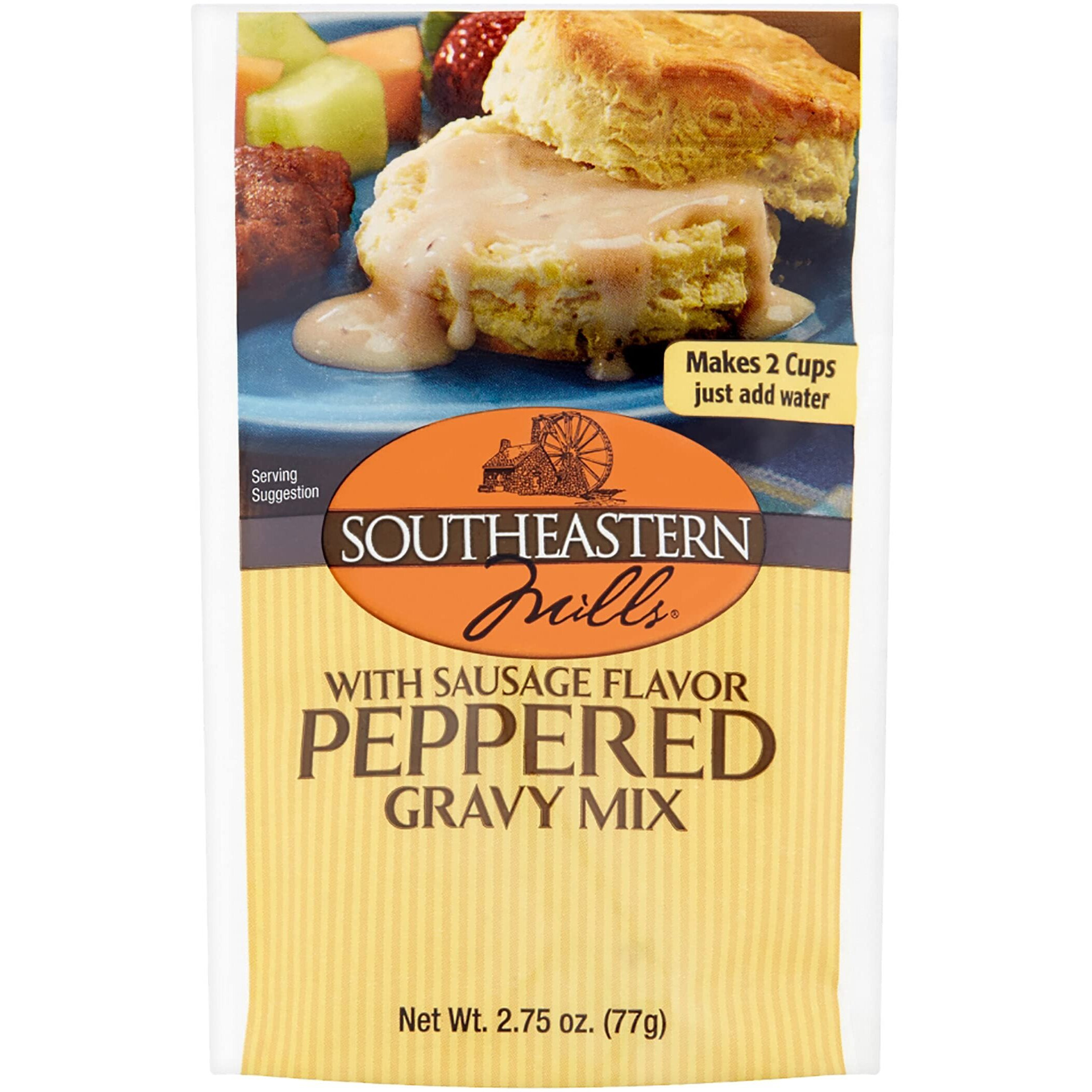 Southeastern Mills Old Fashioned Peppered Gravy Mix, With Sausage Flavor 2.75-Ounce (Pack Of 24)