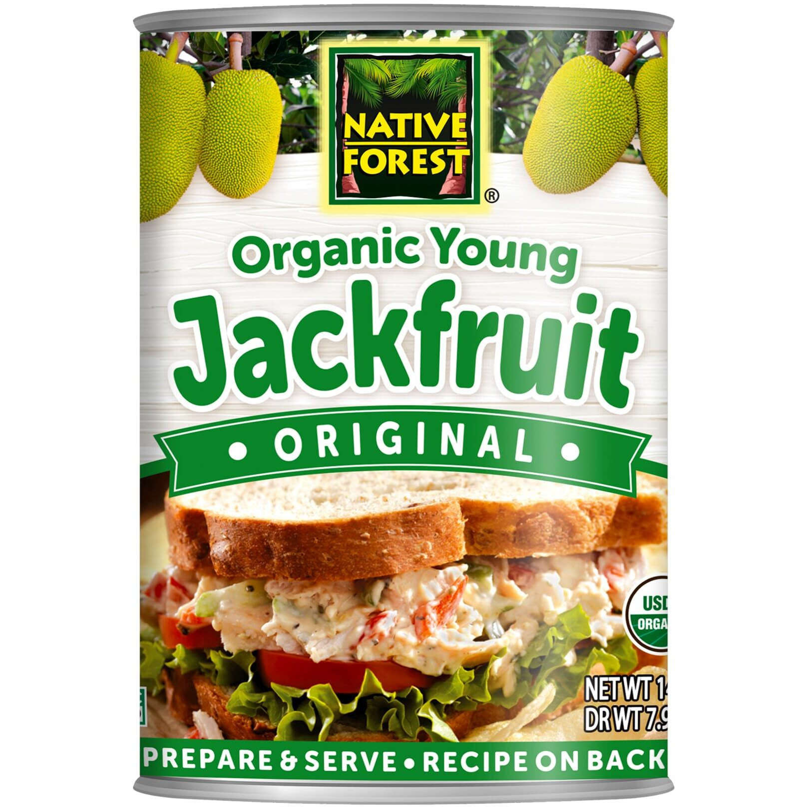 Native Forest Organic Young Jackfruit - Organic Canned Jackfruit, Jackfruit Canned, Jackfruit Organic, Vegan Meat Substitute - 14 Ounce (Pack Of 6)