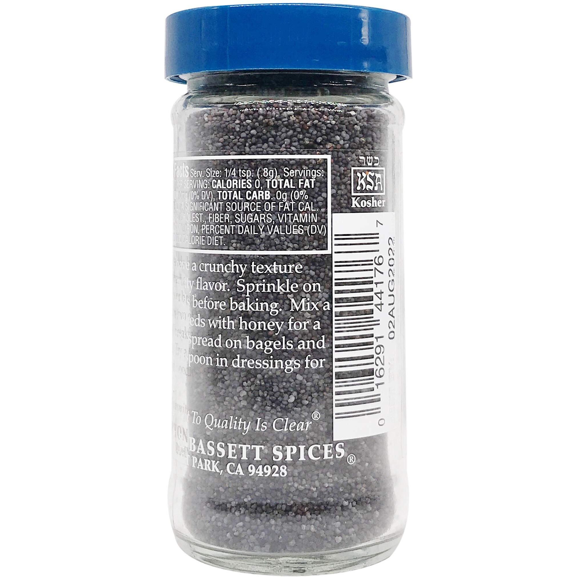 Morton & Bassett Poppy Seed, 2.5-Ounce Jar