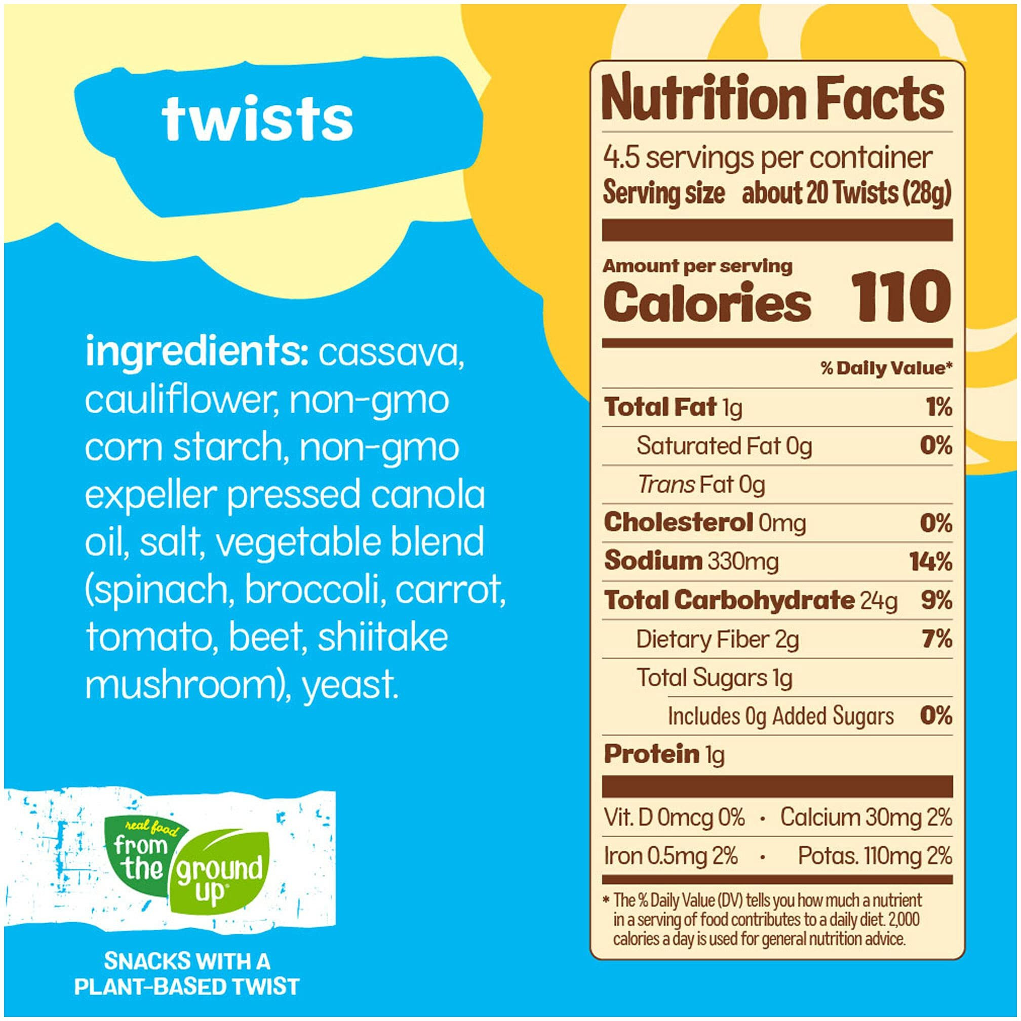 From The Ground Up, Original Cauliflower Pretzel Twists, 4.5 Ounce