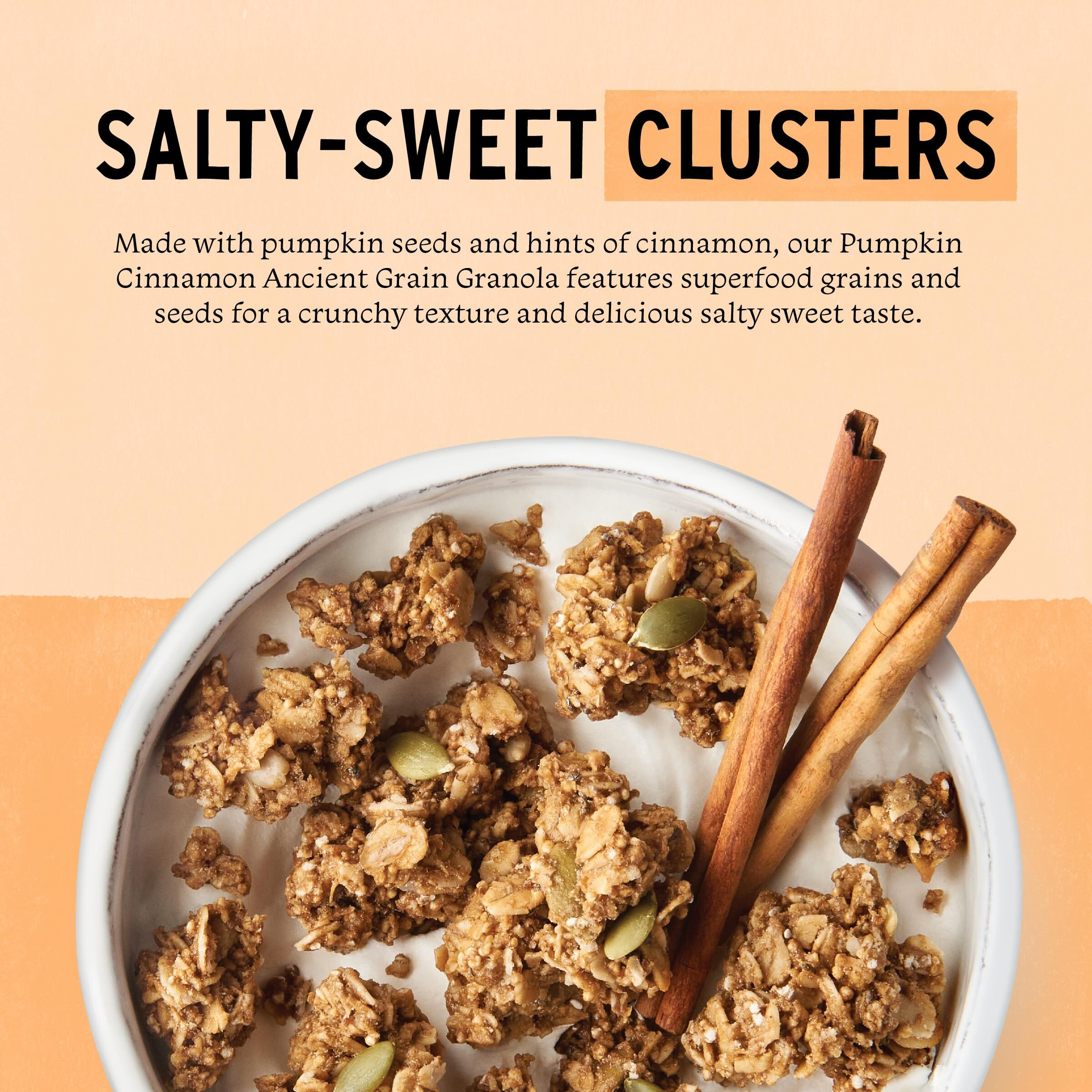 Purely Elizabeth, Pumpkin Cinnamon, Ancient Grain Granola, Gluten-Free, Non-Gmo (12Oz Bag)