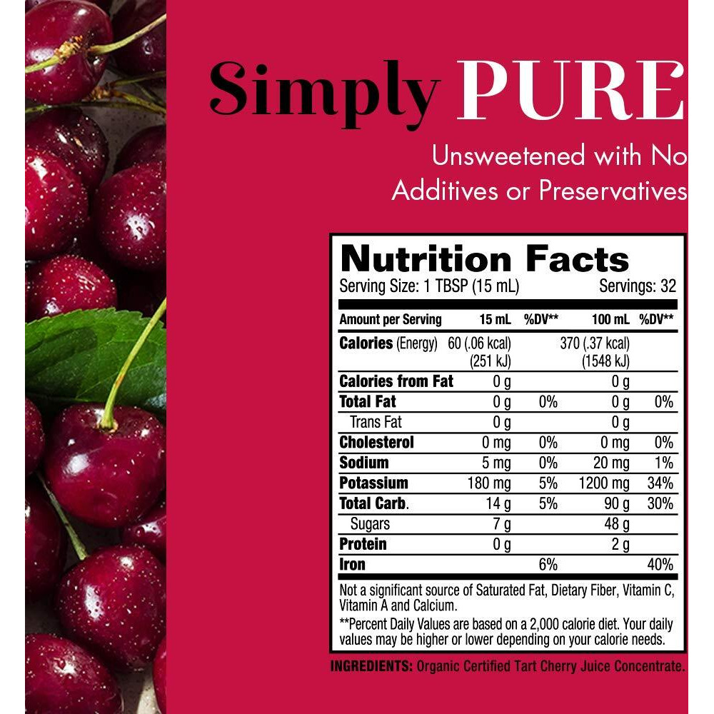 Tart Cherry Ultra 5X Certified  72495 Liq, (Btl-Glass) 16Oz