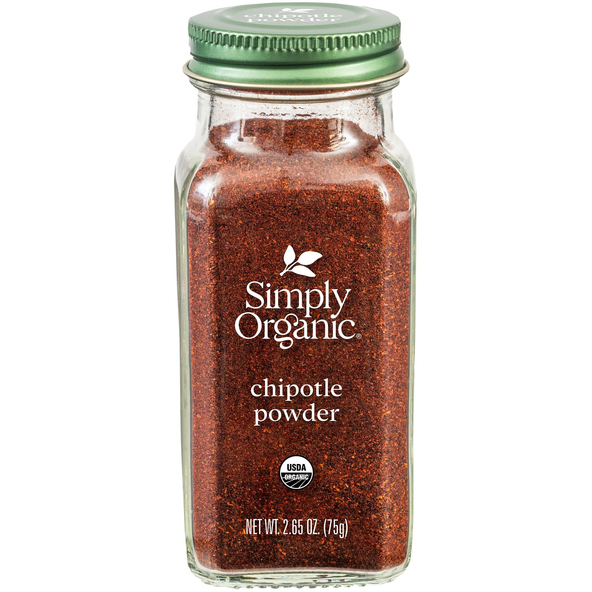 Simply Organic Chipotle Powder, 2.65 Ounce, Dried Smoked Jalapeno Peppers, Rich Aroma, Warm Smoky Taste With Mild Heat