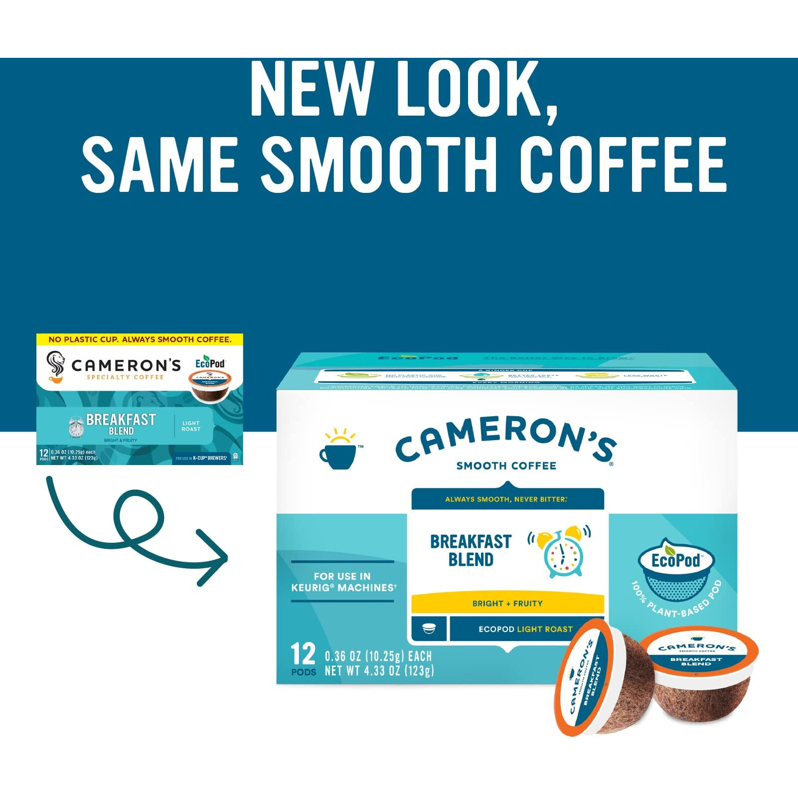 Cameron's Coffee Single Serve Pods, Breakfast Blend, 12 Count (Pack Of 1)