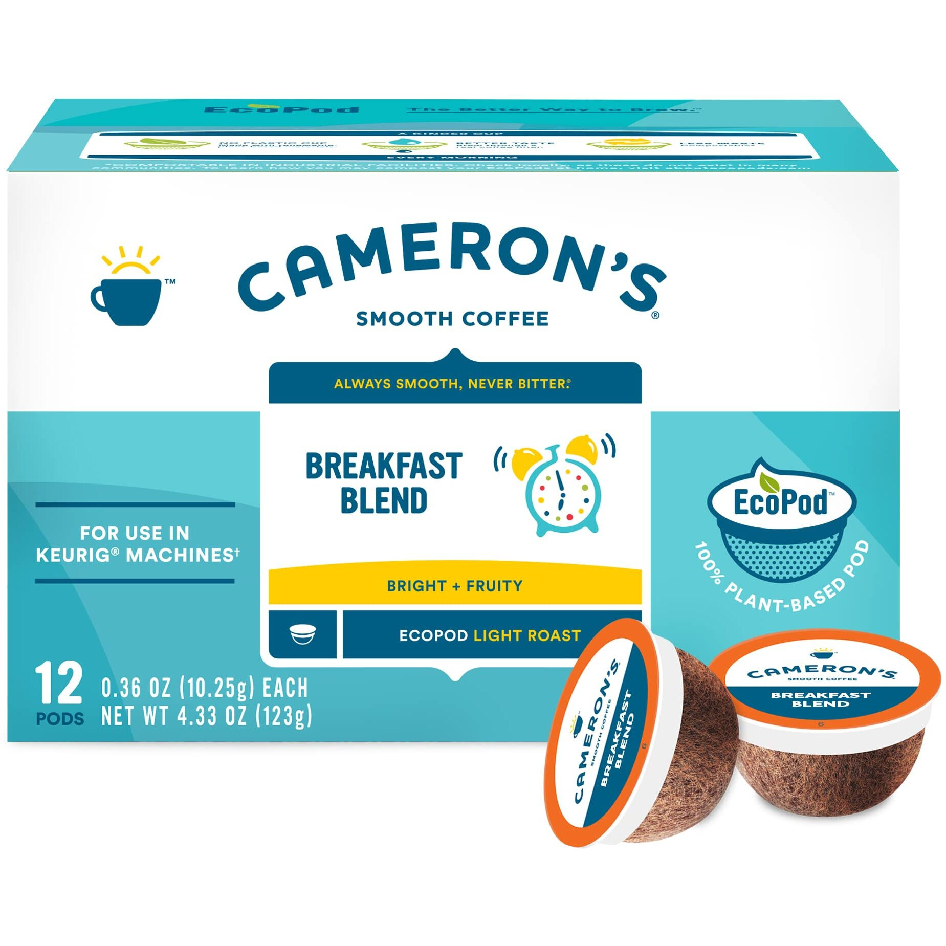 Cameron's Coffee Single Serve Pods, Breakfast Blend, 12 Count (Pack Of 1)