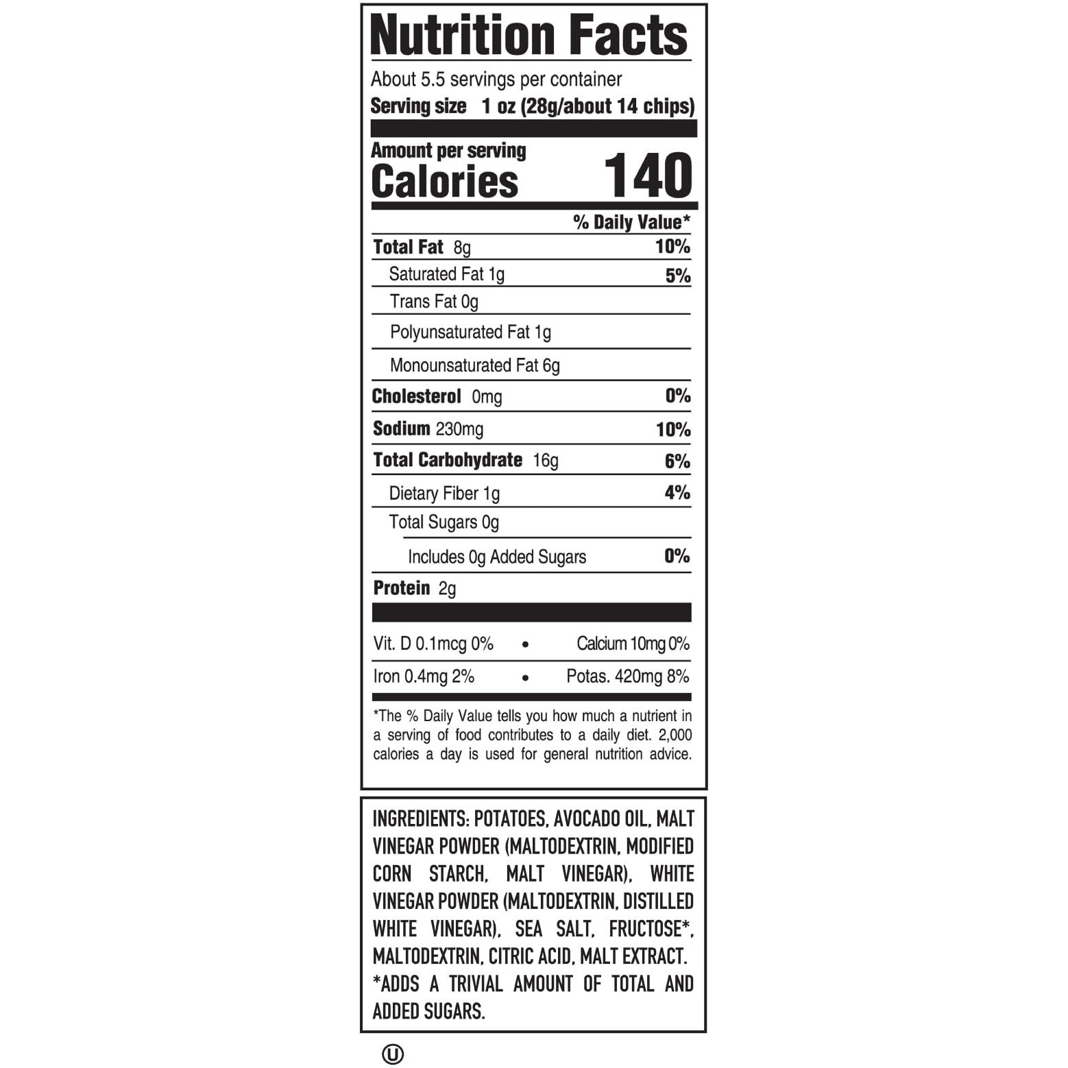 Boulder Canyon Kettle Cooked Potato Chips Wavy Cut 5.25 Oz. Bag Count -Crunchy Chips Cooked In 100 Great For Lunches Or Snacking On The Go, Malt Vinegar & Sea Salt, Avocado Oil, 63 Ounce, (Pack Of 12)