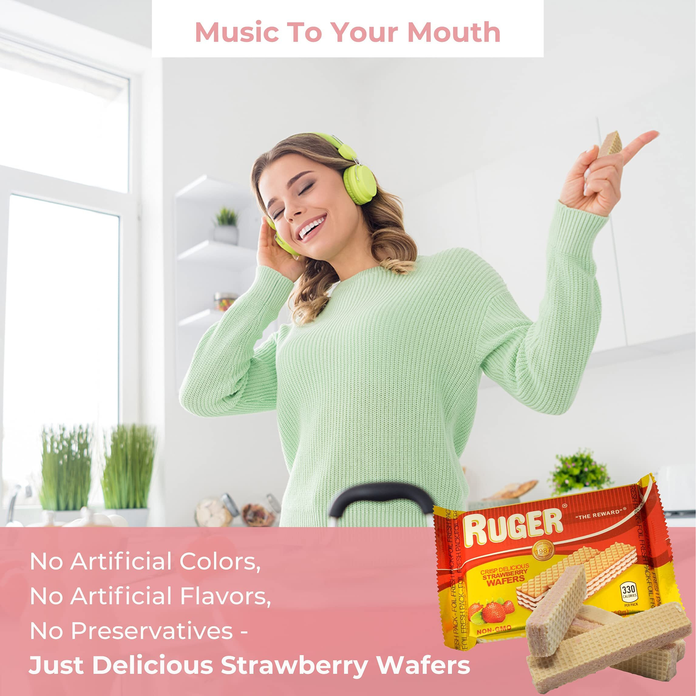 Ruger Austrian Wafers Strawberry, 2.125 Ounce (Pack Of 12)