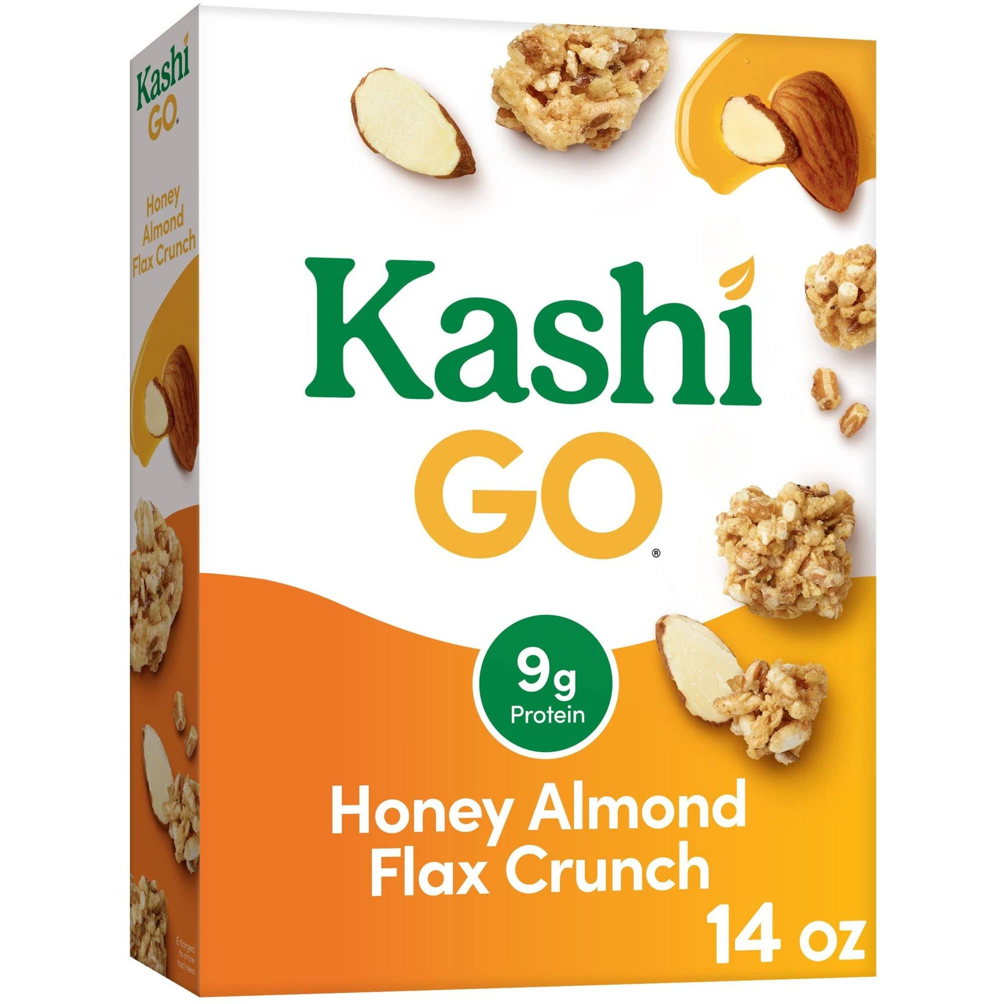 Kashi Go Breakfast Cereal, Fiber Cereal, Family Breakfast, Honey Almond Flax Crunch, 14Oz Box (1 Box)