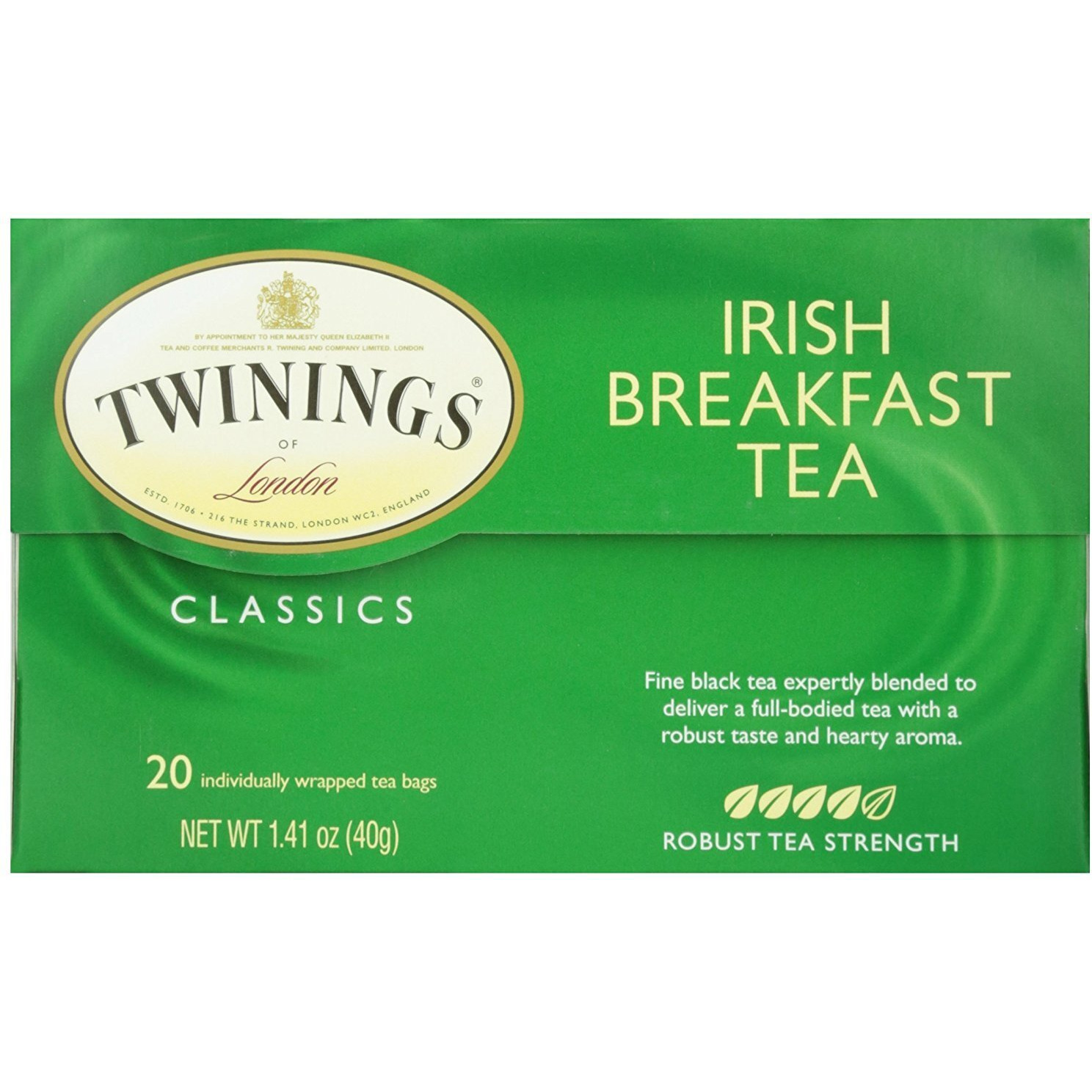 Twinings, Irish Breakfast Tea, Tea Bags, 20 Ct