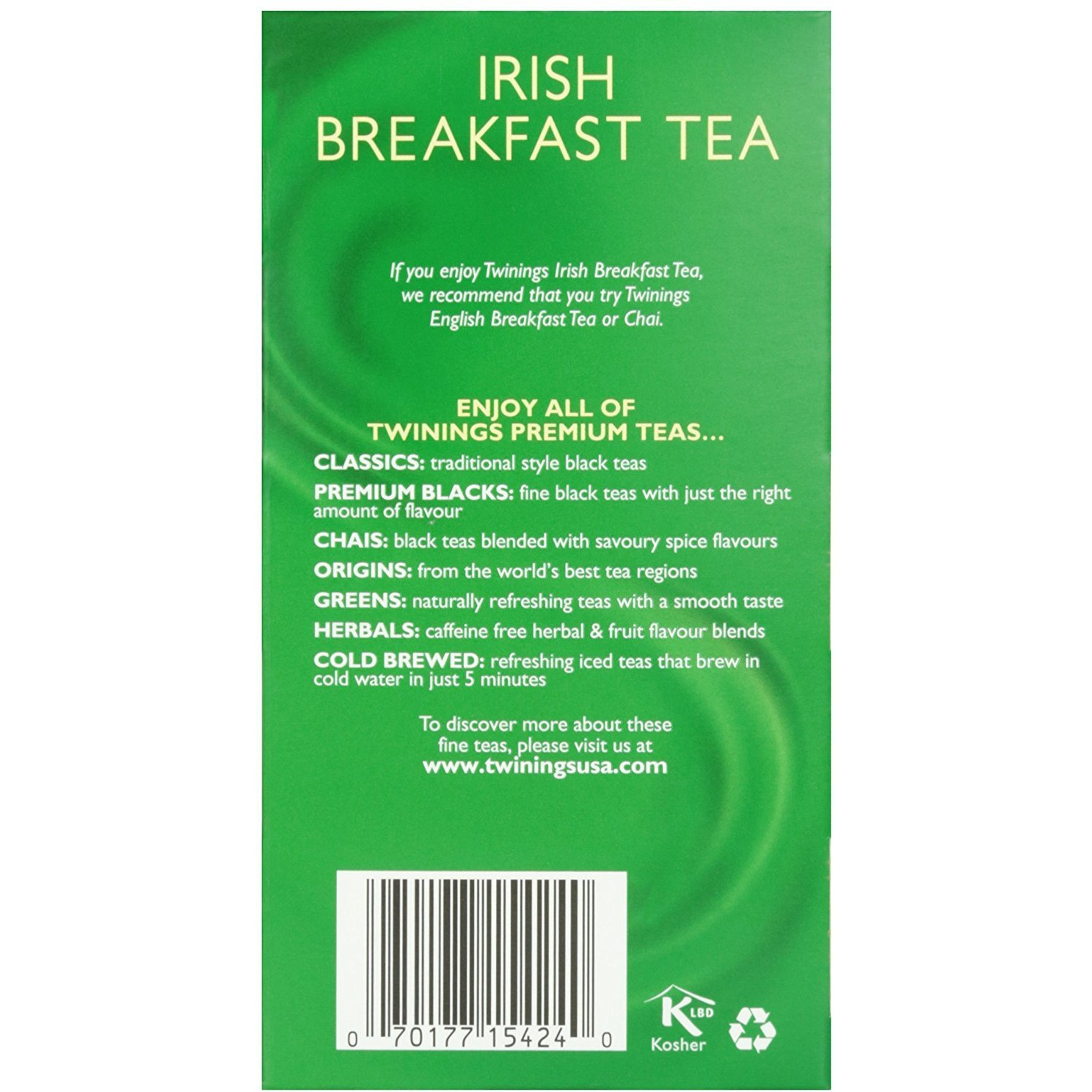 Twinings, Irish Breakfast Tea, Tea Bags, 20 Ct