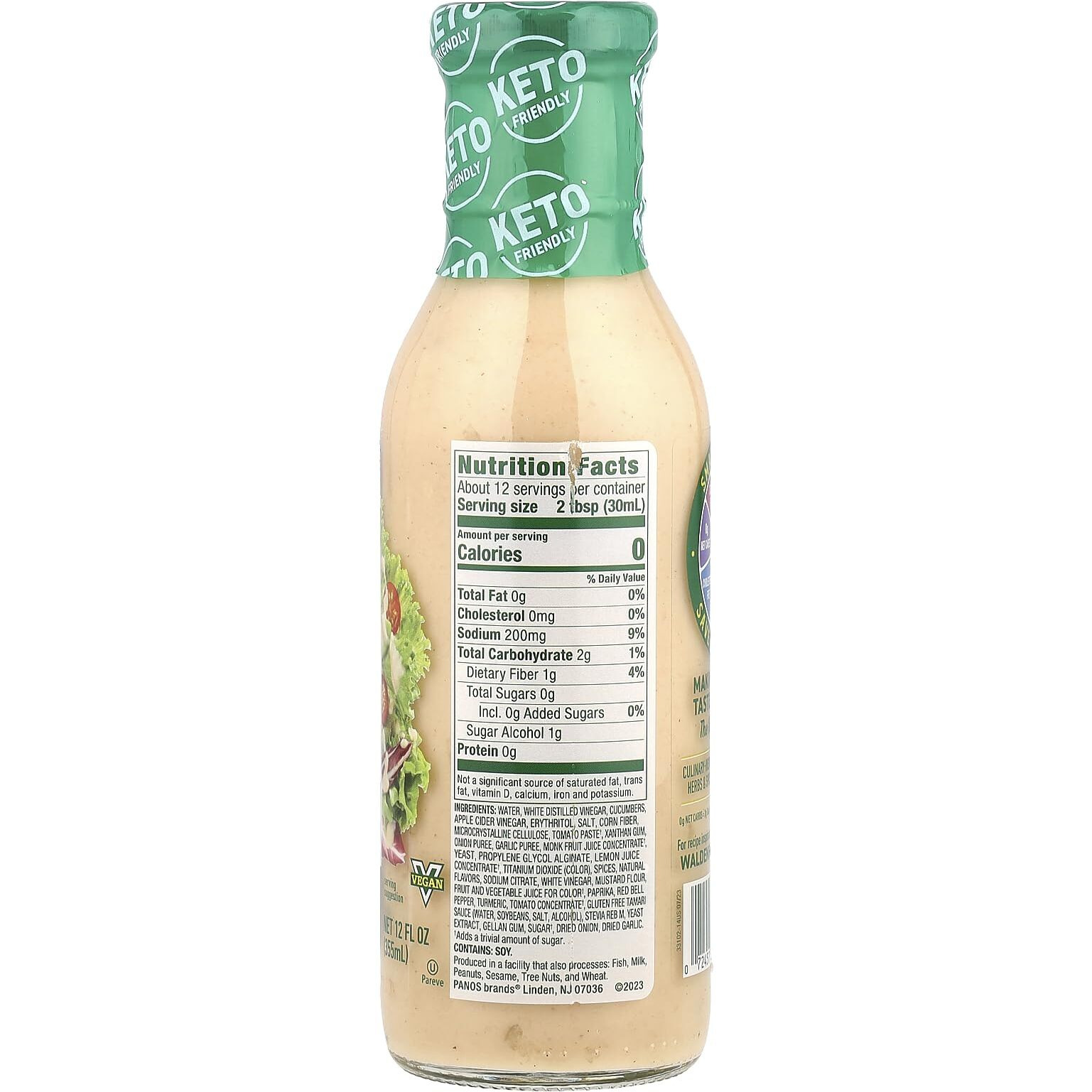 Walden Farms Thousand Island Dressing 12 Oz. Bottle - Creamy & Tangy Flavor, 0G Net Carbs Condiment, Kosher Certified - Natural Topping For Salads, Pasta, Burger, Marinade For Chicken And More
