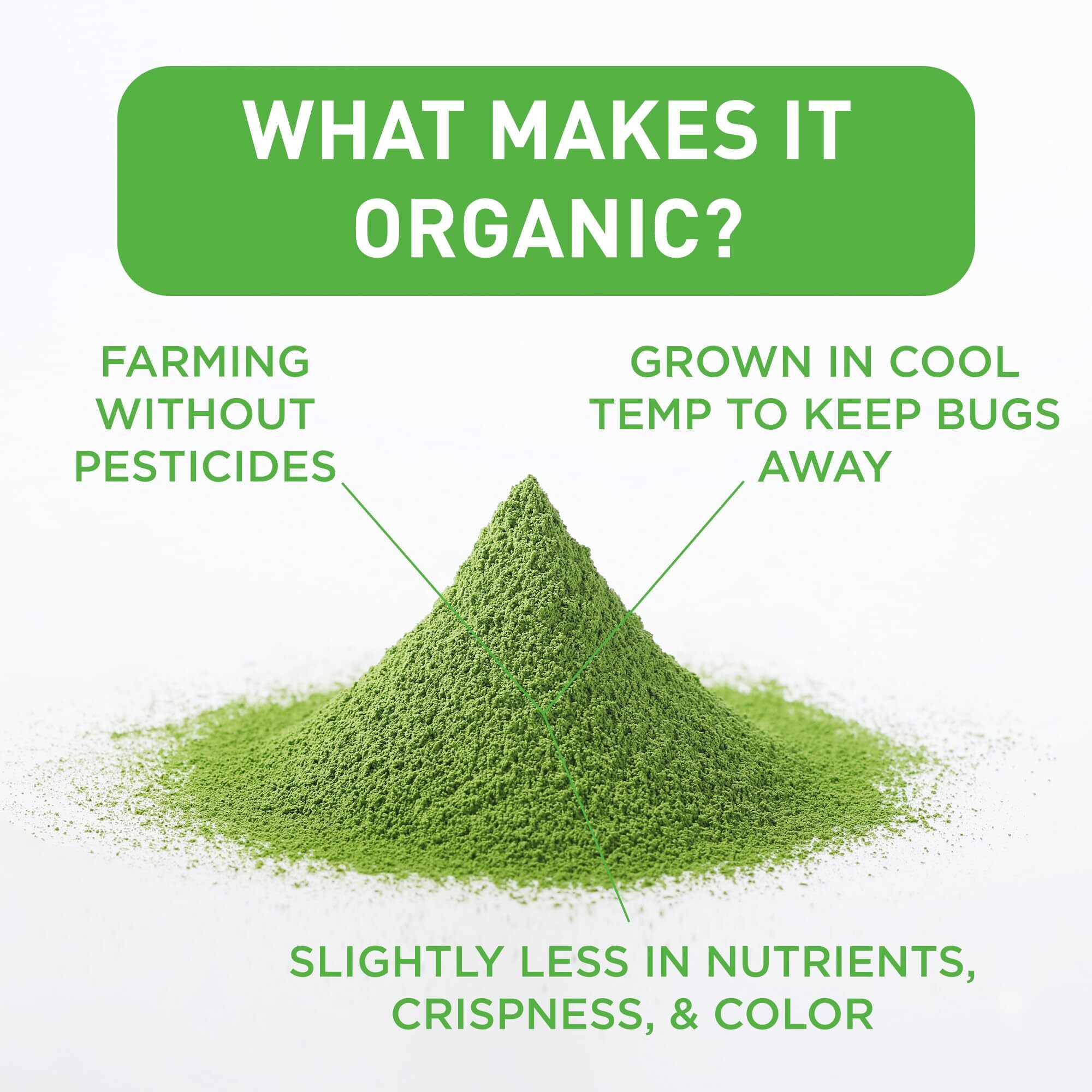 Aiya Certified Usda Organic Culinary Grade Matcha Green Tea Powder - Ideal For Baking, Lattes, Smoothies - Gluten-Free & Non-Gmo - 100G Bag (3.53 Oz)