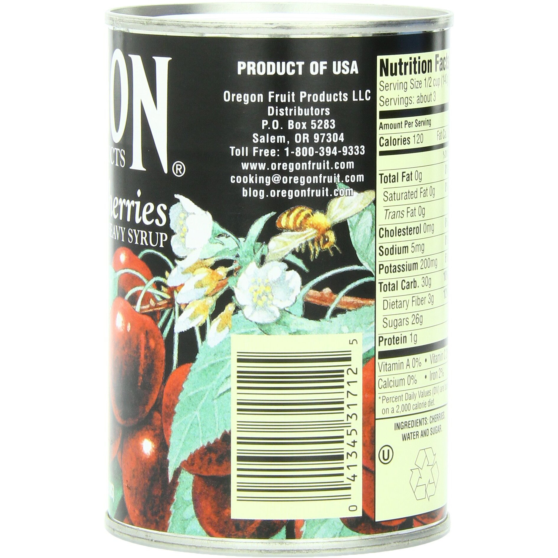 Oregon Fruit Products Dark Sweet Cherries In Heavy Syrup, 15 Ounce (Pack Of 8)