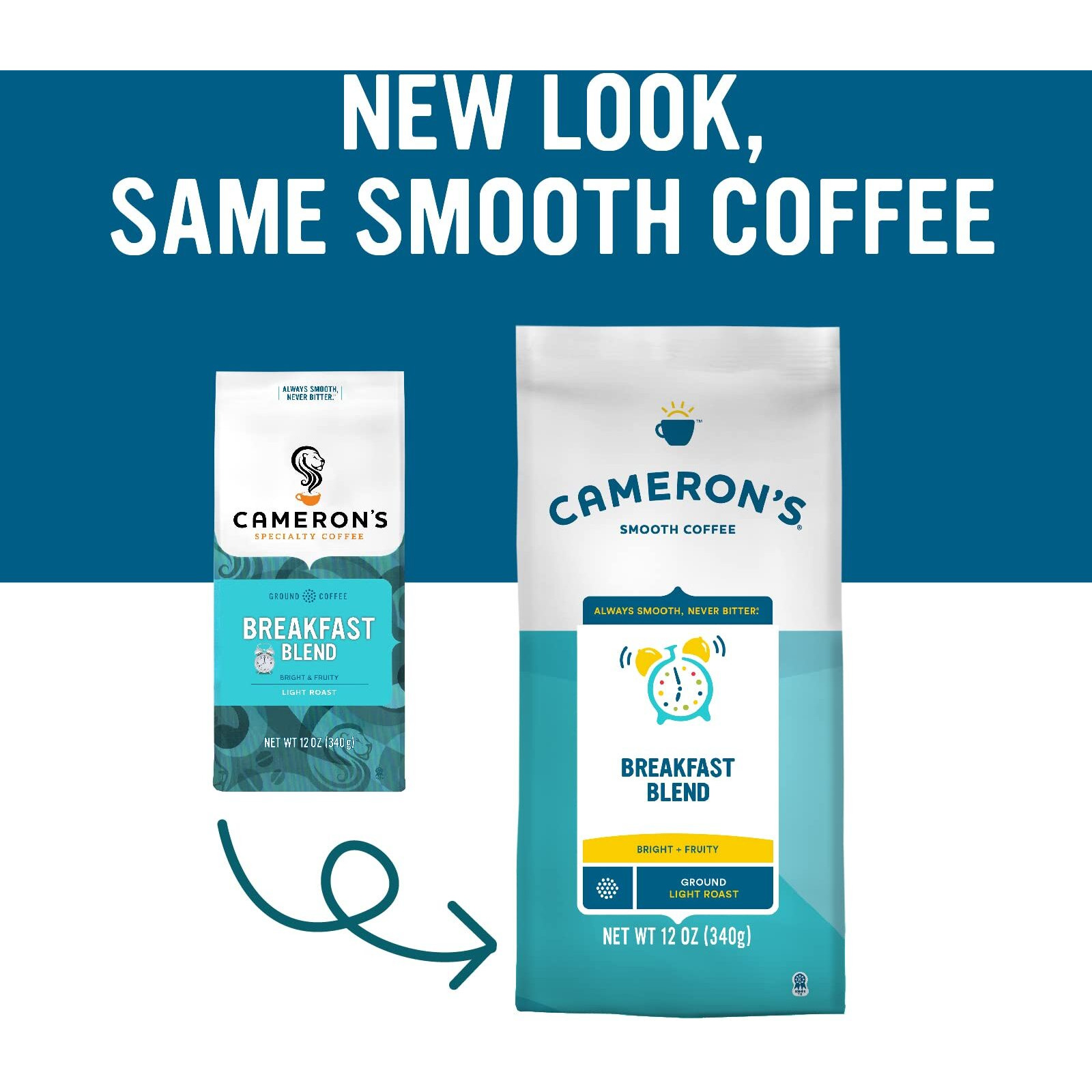 Cameron's Coffee Roasted Ground Coffee Bag, Breakfast Blend, 12 Ounce