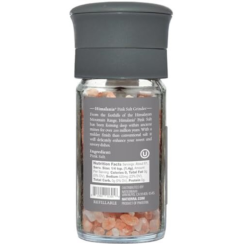 Natierra Himalania Coarse Pink Salt Grinder 3 Oz
