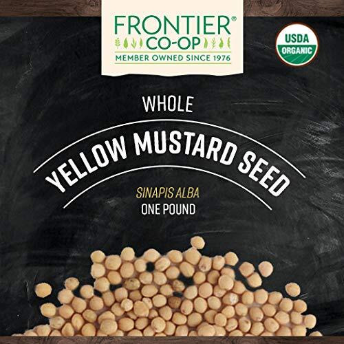 Frontier Co-Op Organic Bulk Whole Yellow Mustard Seeds, 1Lb (16 Oz - 453 Gr) - Spice Jar Refill, Restaurant Supply