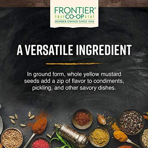 Frontier Co-Op Organic Bulk Whole Yellow Mustard Seeds, 1Lb (16 Oz - 453 Gr) - Spice Jar Refill, Restaurant Supply