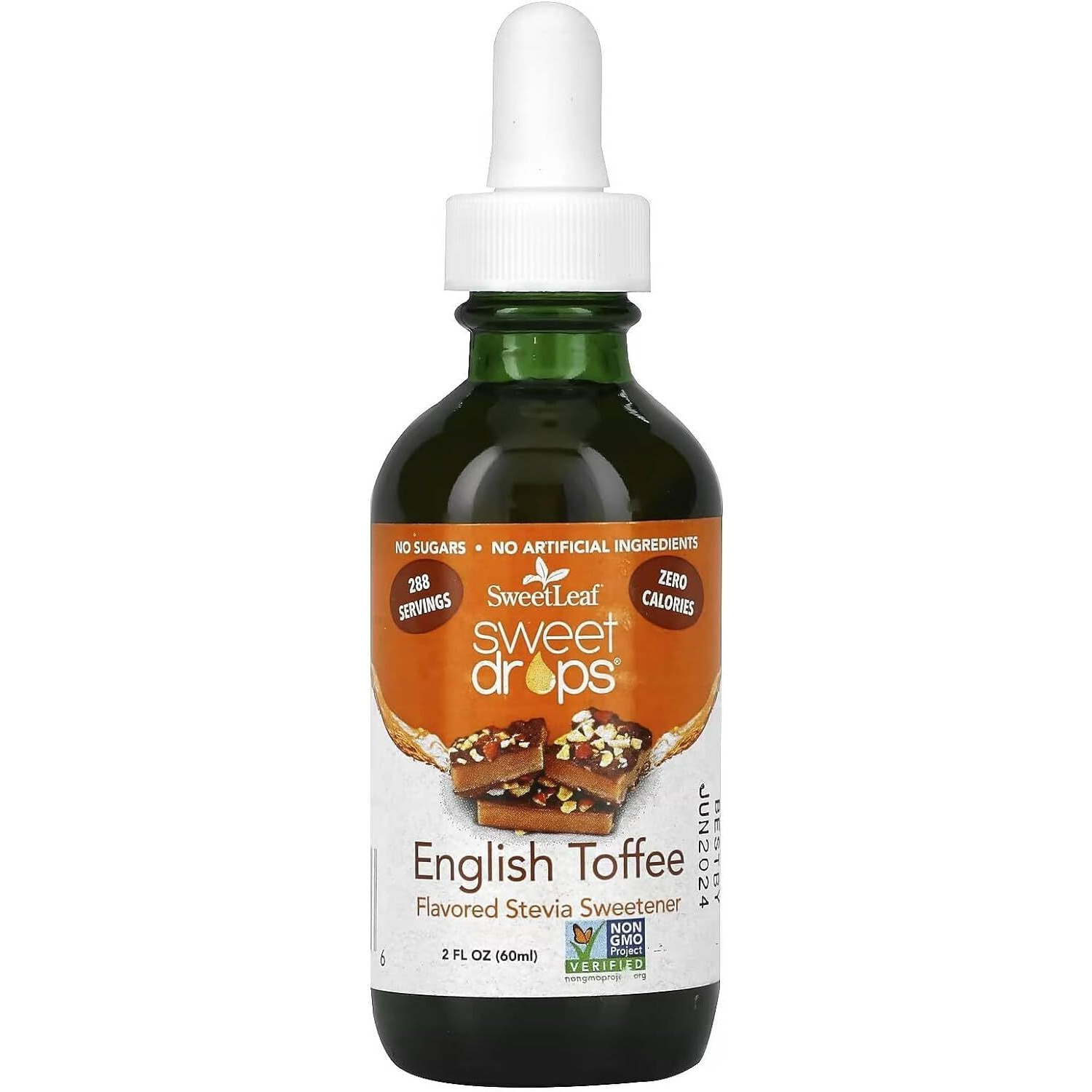 Sweetleaf Sweet Drops - Flavored Stevia Liquid Sweetener, Organic Stevia Extract, Zero Calories, Gluten Free, Keto Friendly, Non Gmo, Natural Flavor - English Toffee, 2 Fl Oz (Pack Of 1)