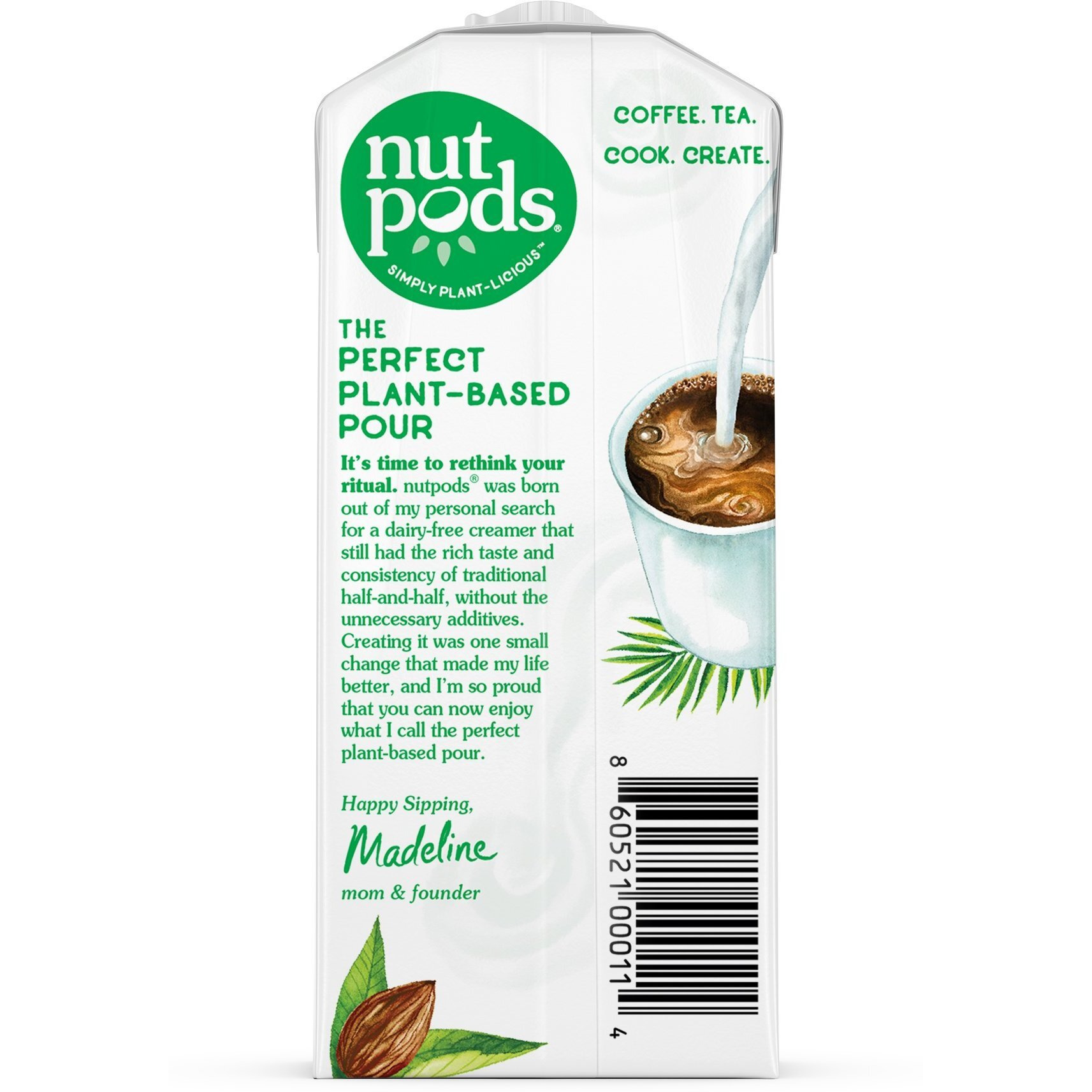 Nutpods, Creamer Hazelnut Unsweetened Dairy Free, 11.2 Ounce