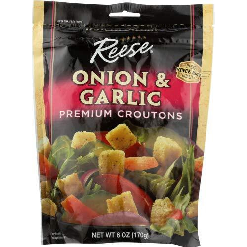 Reese Onion And Garlic Croutons, 6-Ounces (Pack Of 12)