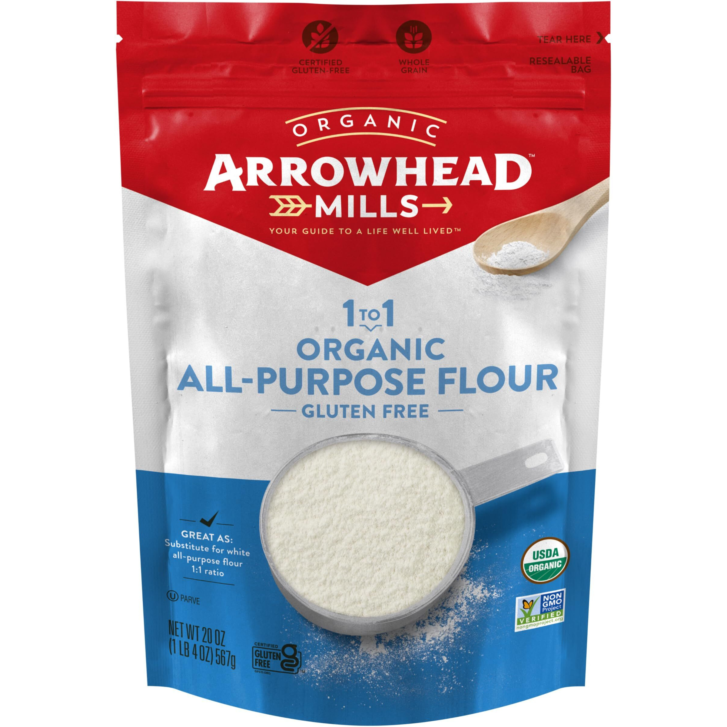 Arrowhead Mills Organic Gluten Free All-Purpose Flour, 20 Oz Bag