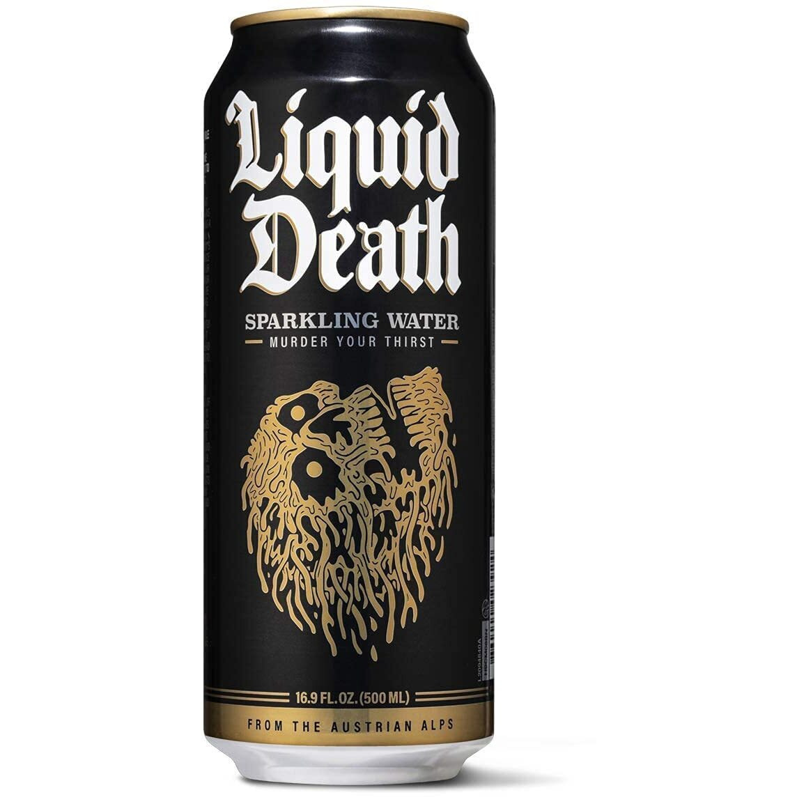 Liquid Death, Sparkling Mountain Water, 12-Pack (Tallboy Size 16.9Oz Cans), Real Mountain Source
