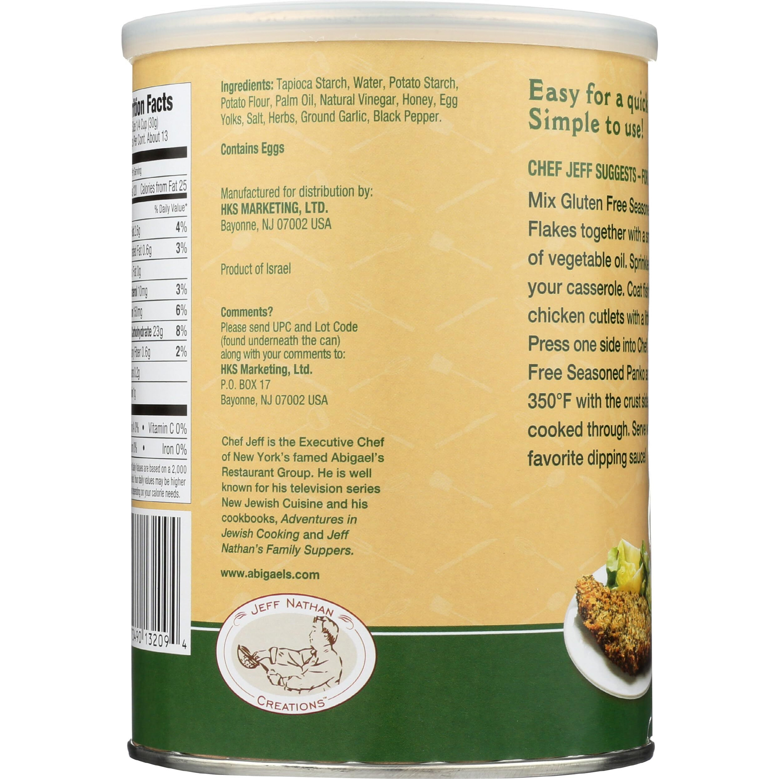 Jeff Nathan Creations Chef Gourmet Panko Seasoned Gluten Free, 14 Ounce