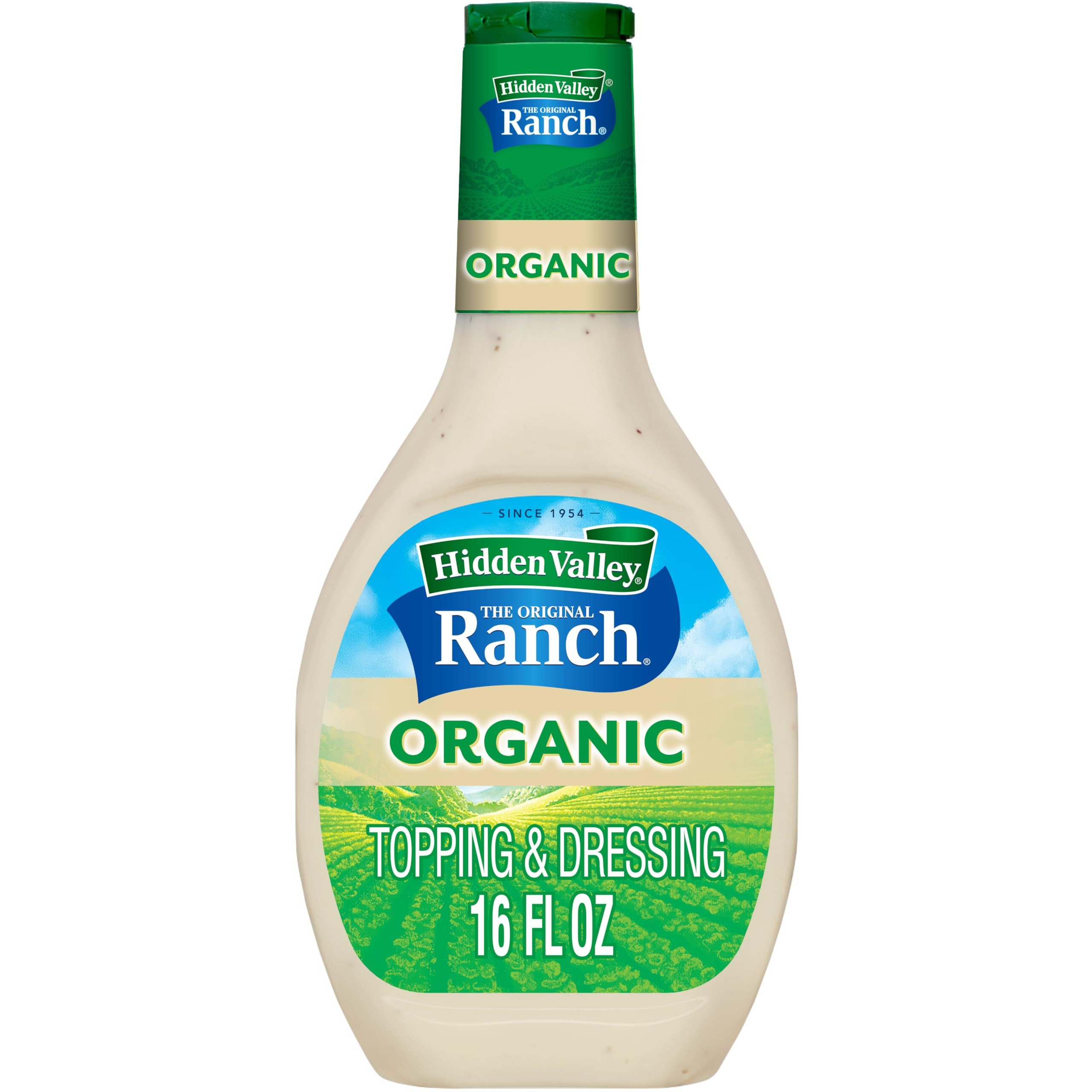 Hidden Valley Original Ranch Organic Salad Dressing & Topping, Gluten Free - 16 Ounce Bottle (Package May Vary)