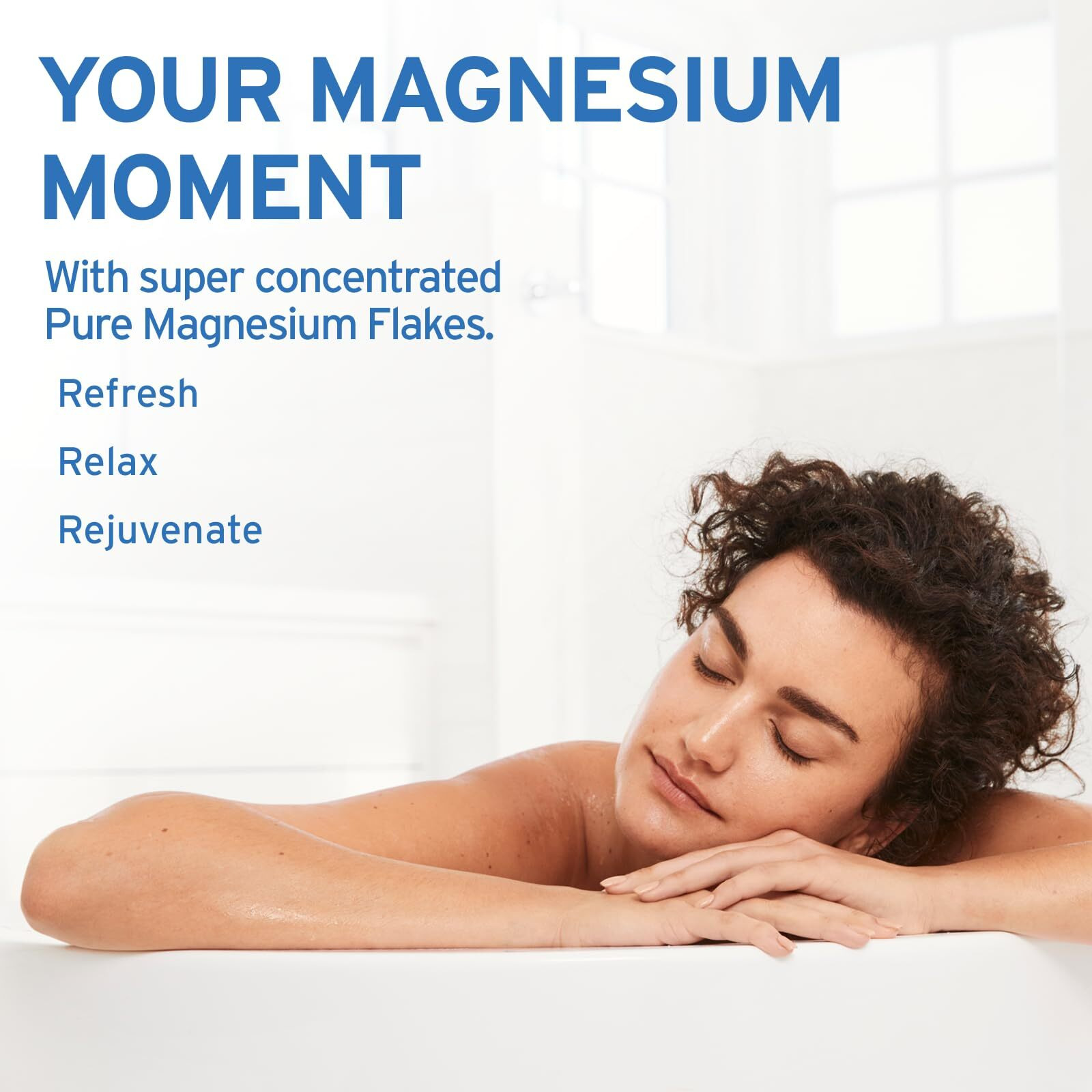 Life-Flo Pure Magnesium Bath Flakes - Relaxing Bath Soak - Concentrated Magnesium Chloride Flakes From The Zechstein Seabed - Relief And Relaxation W/Ancient Trace Minerals - 60-Day Guarantee, 1.65Lb