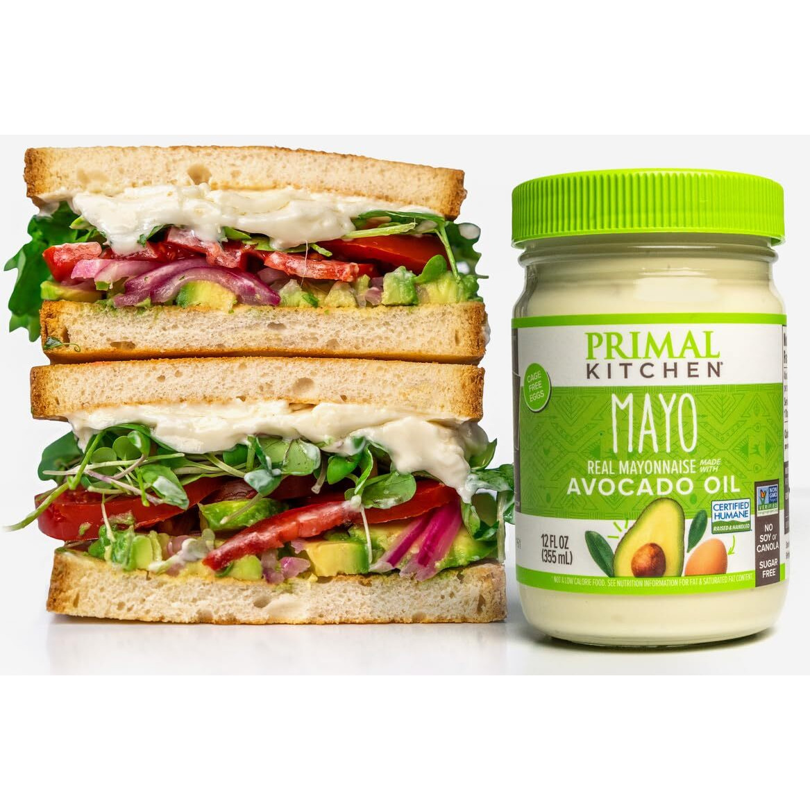 Primal Kitchen Mayo Made With Avocado Oil, Whole30 Approved, Certified Paleo, And Keto Certified, 12 Ounces.