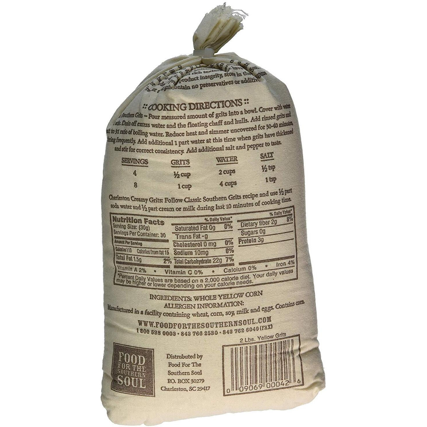Charleston Favorites Stone Ground Grits - Yellow 2 Lbs