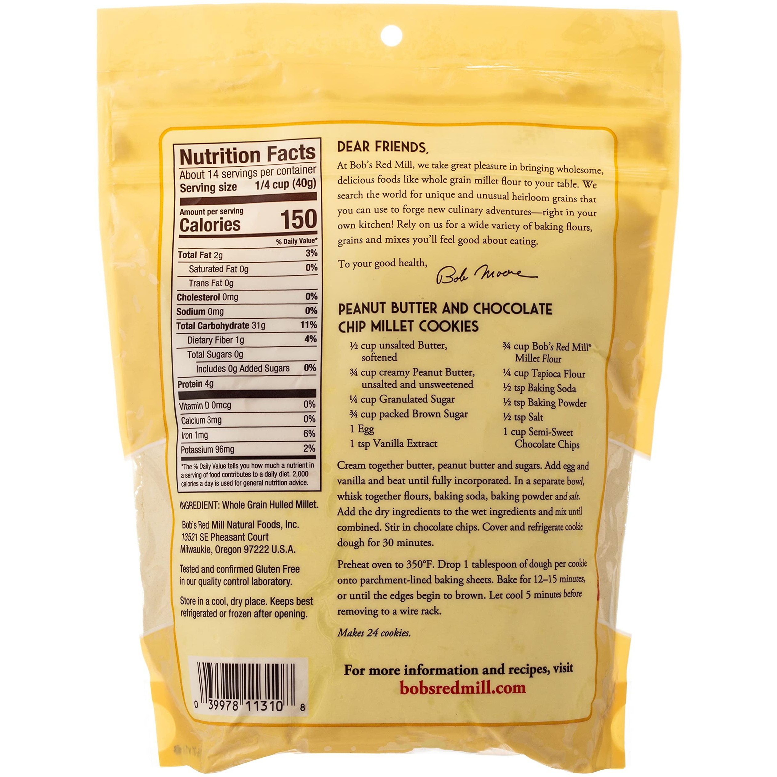 Bob's Red Mill Millet Flour, 20-Ounce (Pack Of 1)