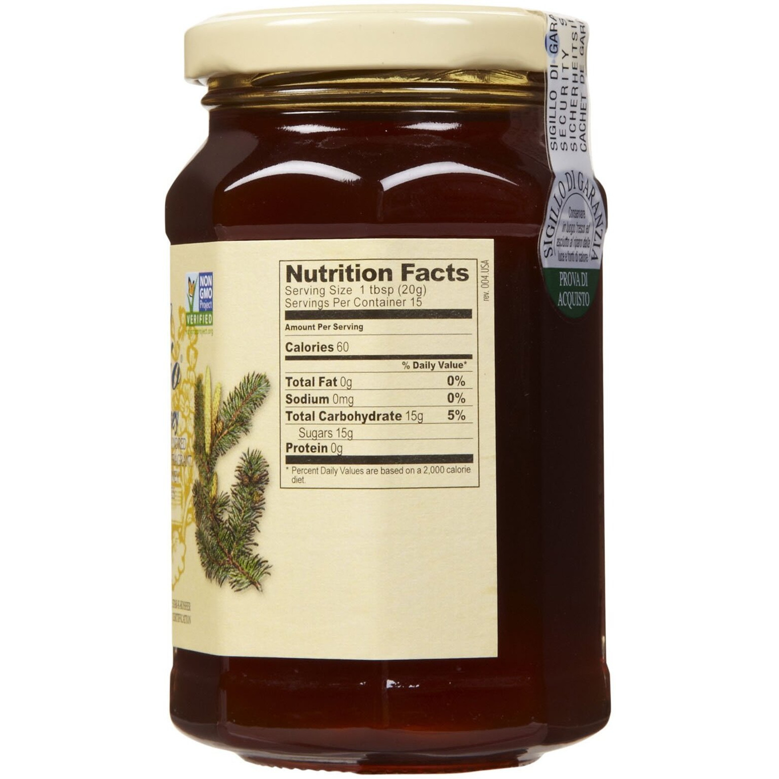 Rigoni Di Asiago Organic Forest Honey, 10.58 Oz, (Pack 1)