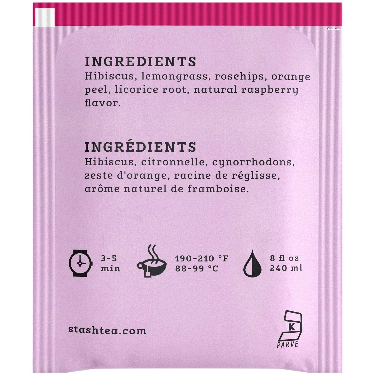 Stash Tea Wild Raspberry Hibiscus (Pack Of 3)