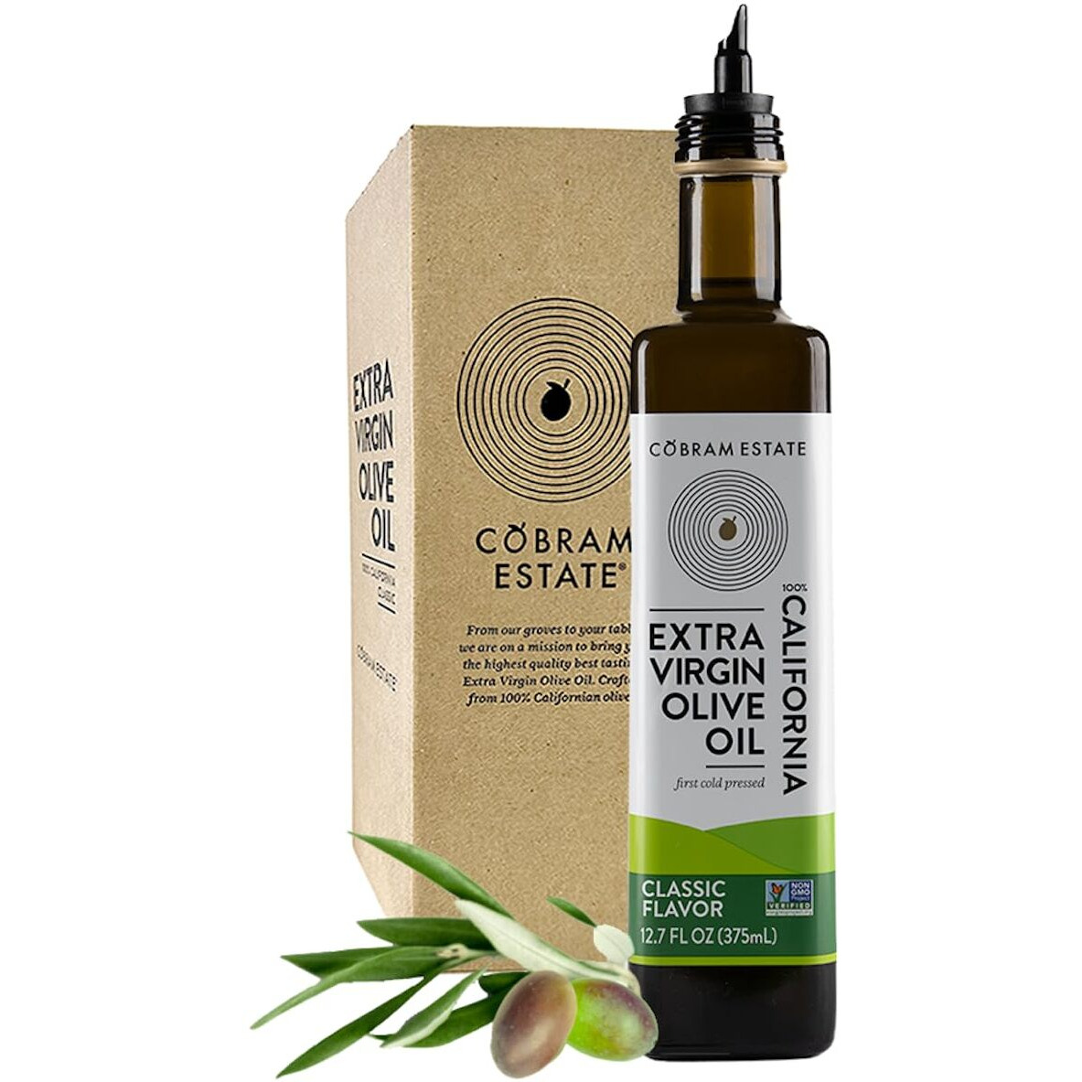 Cobram Estate Classic 100% California Extra Virgin Olive Oil, First Cold Pressed, Non-Gmo, Keto Friendly, High In Antioxidants, Fresh & Fruity, 375Ml Bottle