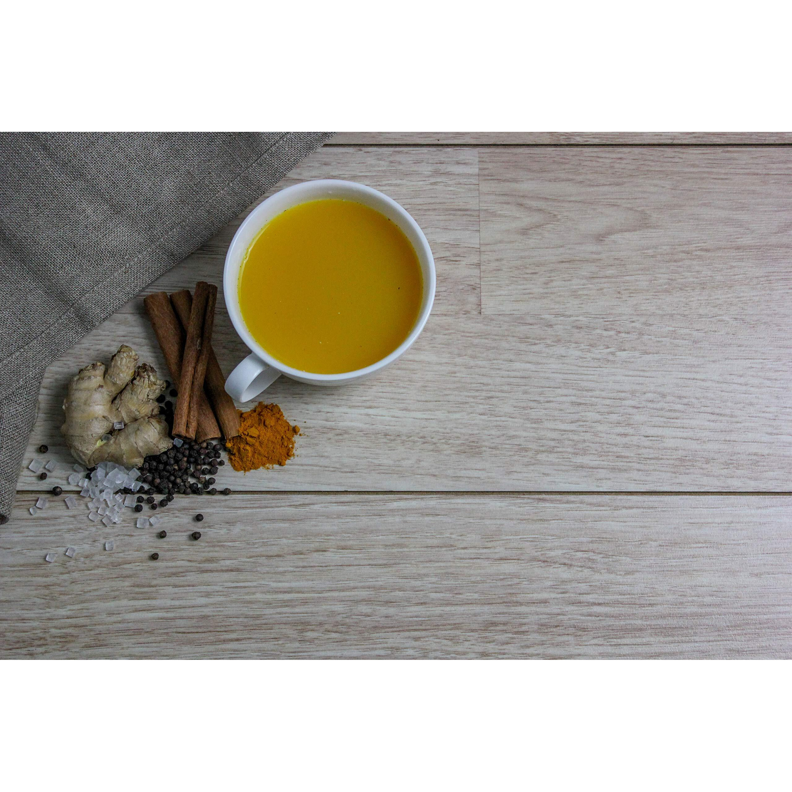 Chaimati - Turmeric Chai Latte - Powdered Instant Golden Milk W/Turmeric, Ginger, Cinnamon, & Pepper - No Caffeine - 8.82Oz (250Gm) Jar - Makes 20-25 Cups - Ready In Seconds - Get "&quotChai On Your Mind""