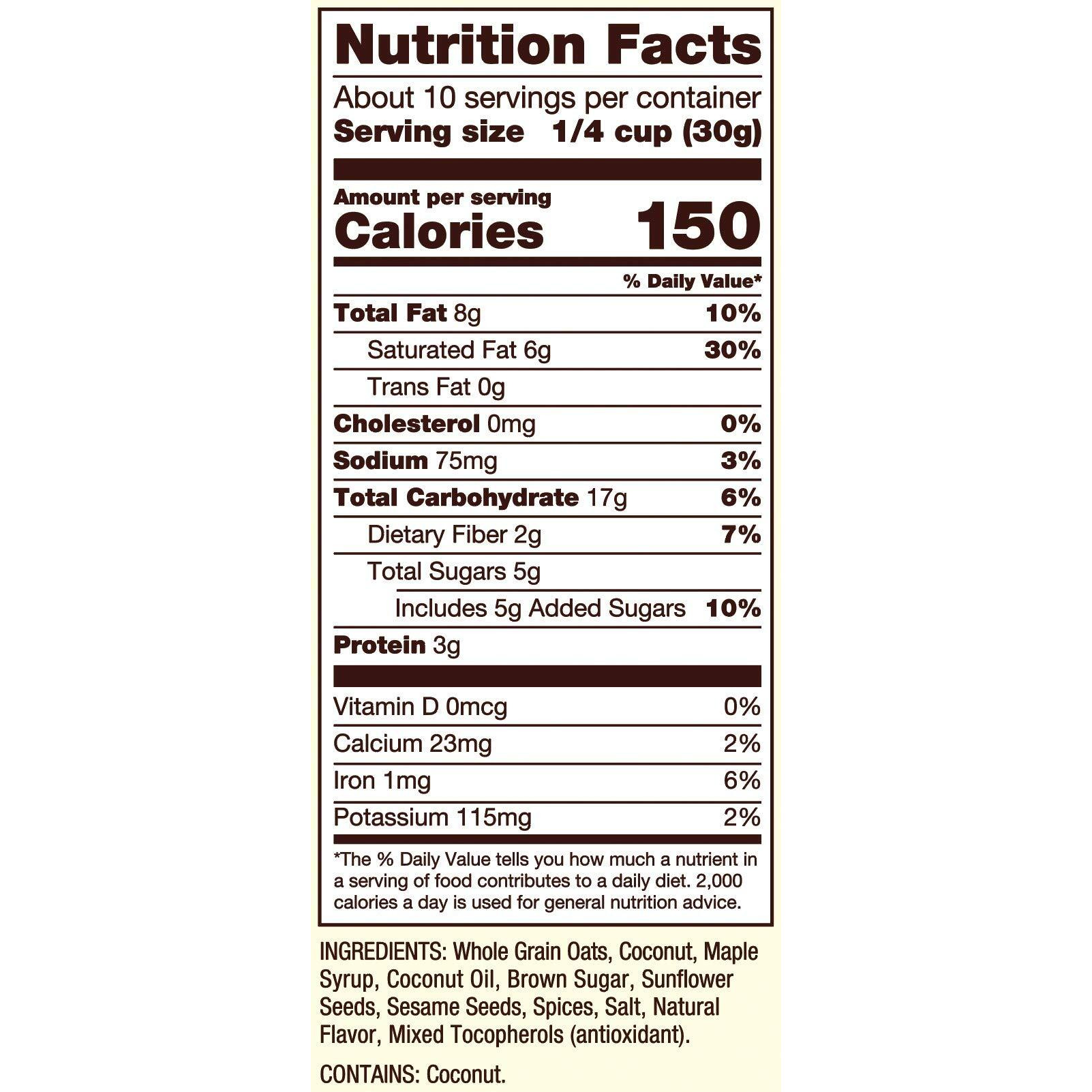 Bobs Red Mill Coconut Spice Homestyle Granola, 11 Ounce Bag (Pack Of 1), Certified Gluten Free, Non-Gmo, Whole Grain