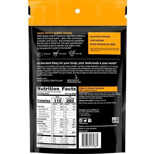 Kind, Granola Clusters, Oats And Honey, 11 Oz
