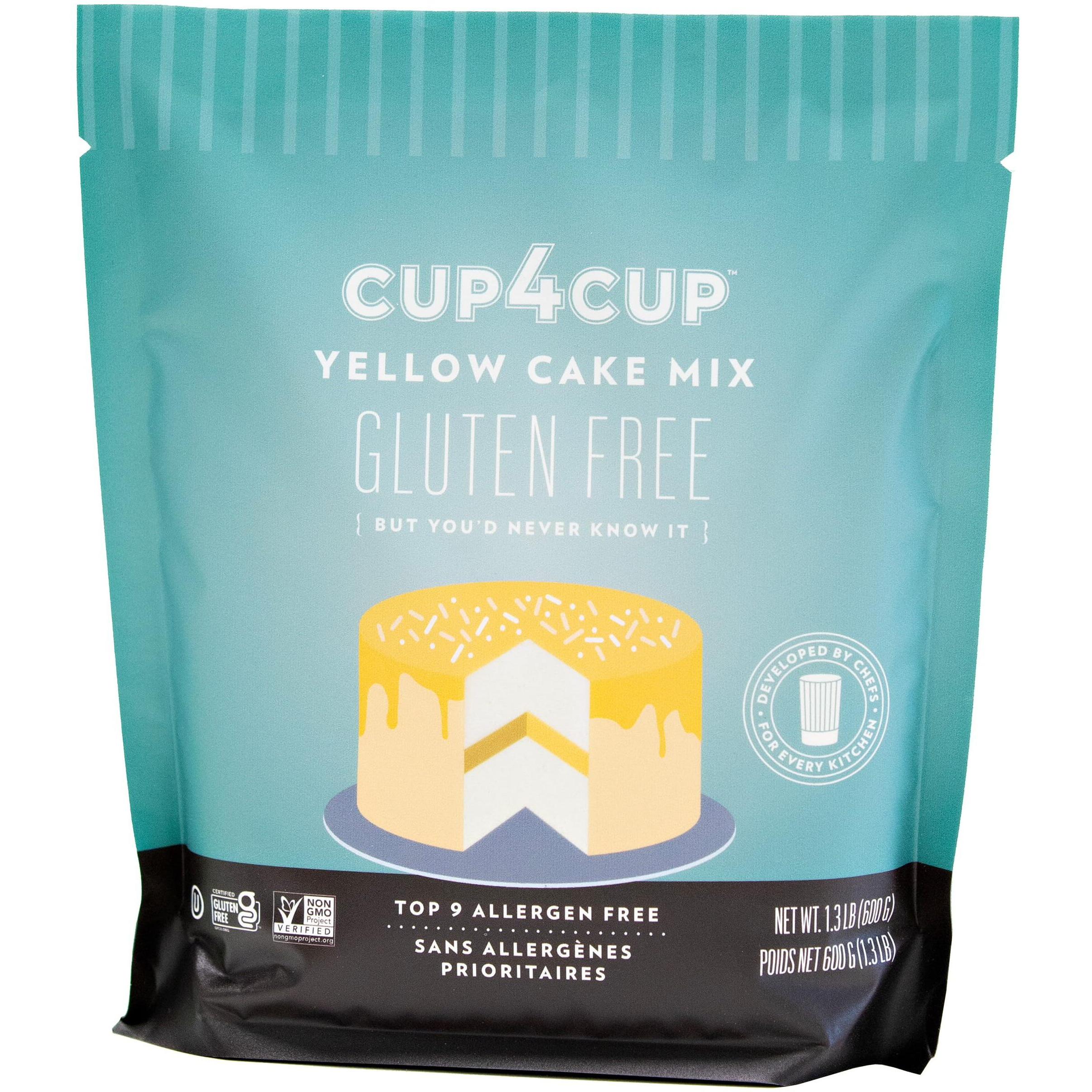 Cup4Cup Yellow Cake Mix, 1.3 Pounds, Certified Gluten Free, Non-Gmo, Kosher, Made In The Usa