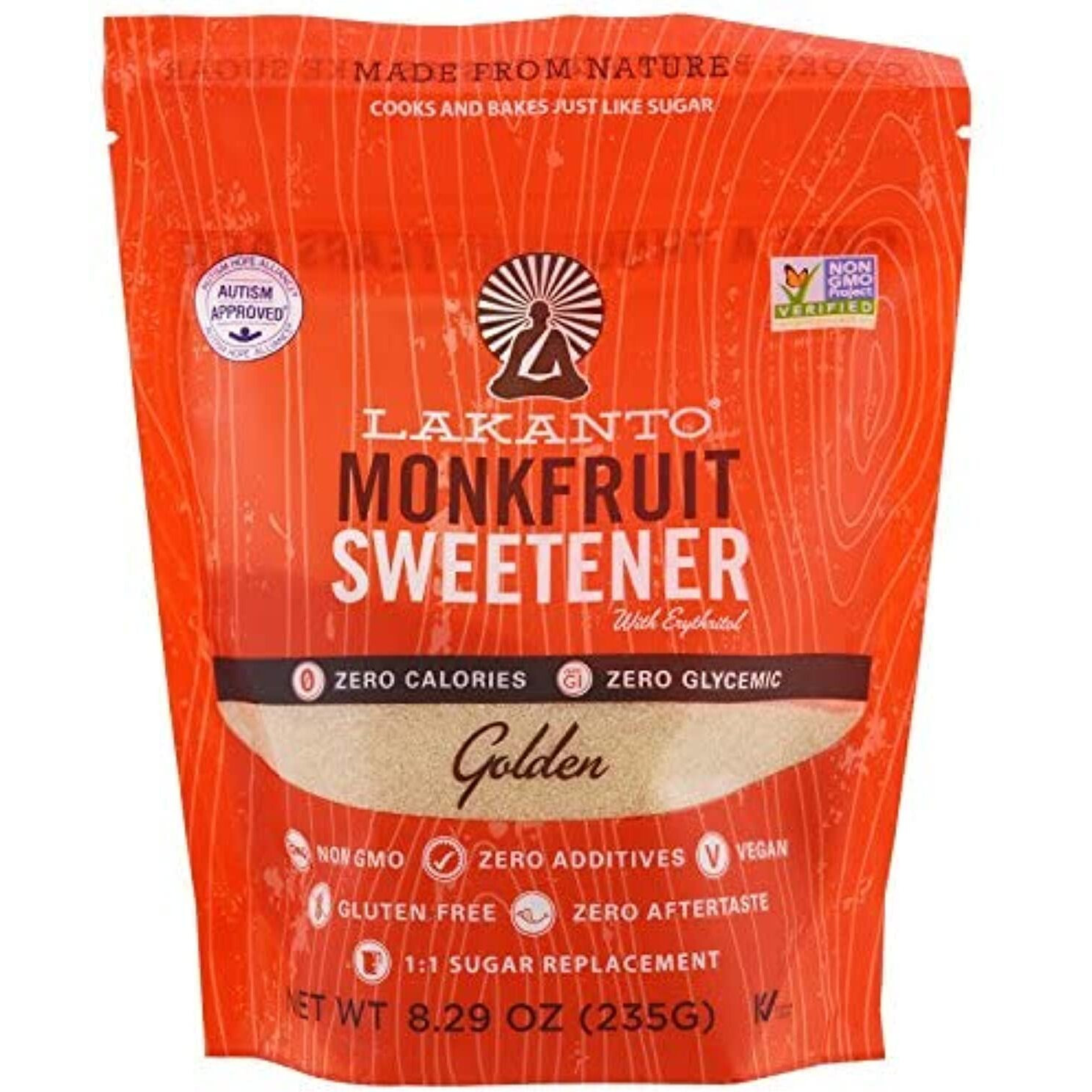 Lakanto - Golden Sweetener All Natural Sugar Substitute 235G/8.29 - 2 Pack