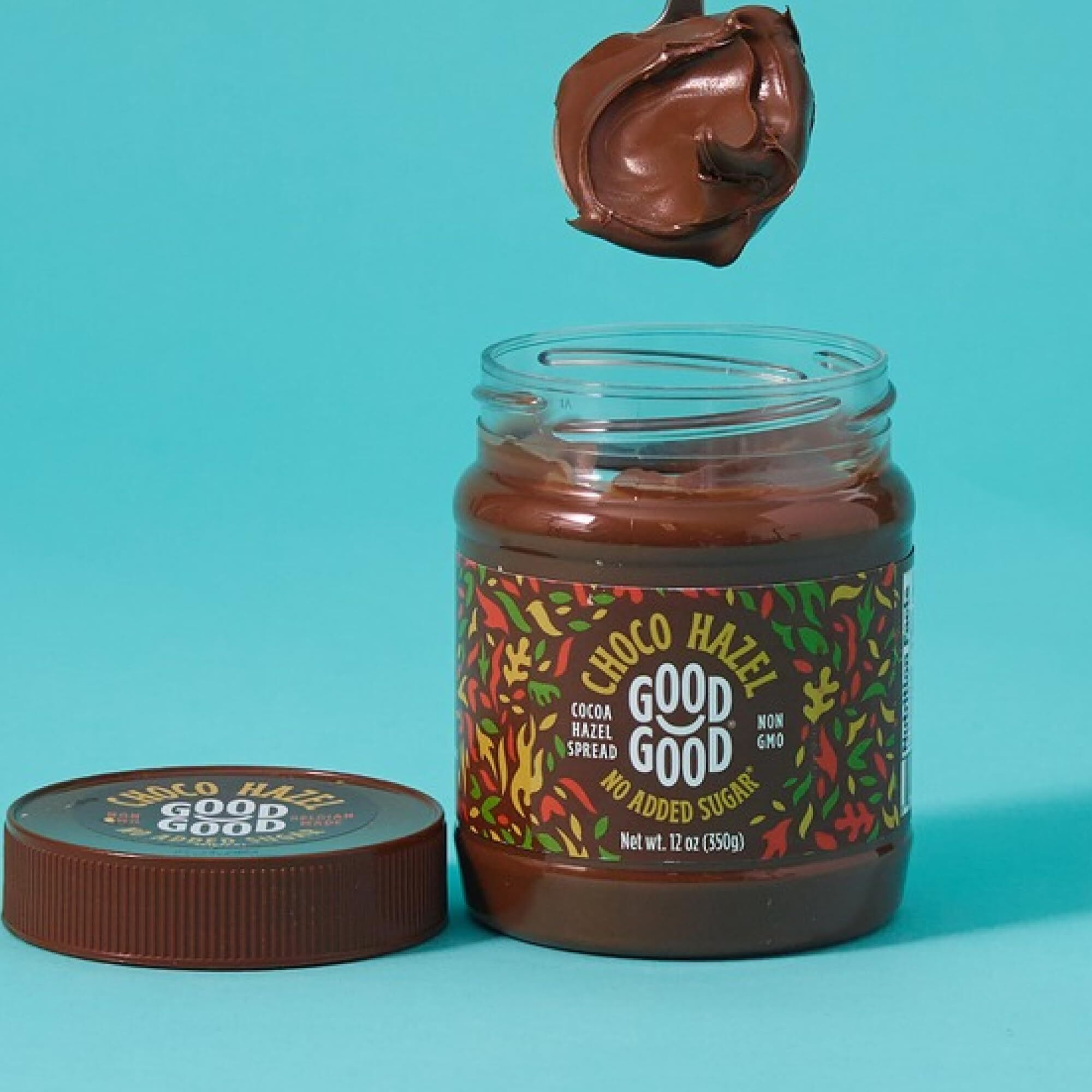 Good Good No Added Sugar Belgian Choco Hazel Spread - Chocolate Spread With Natural Sweeteners - Gluten Free - Vegetarian Friendly - 12Oz / 350G (Pack Of 1)