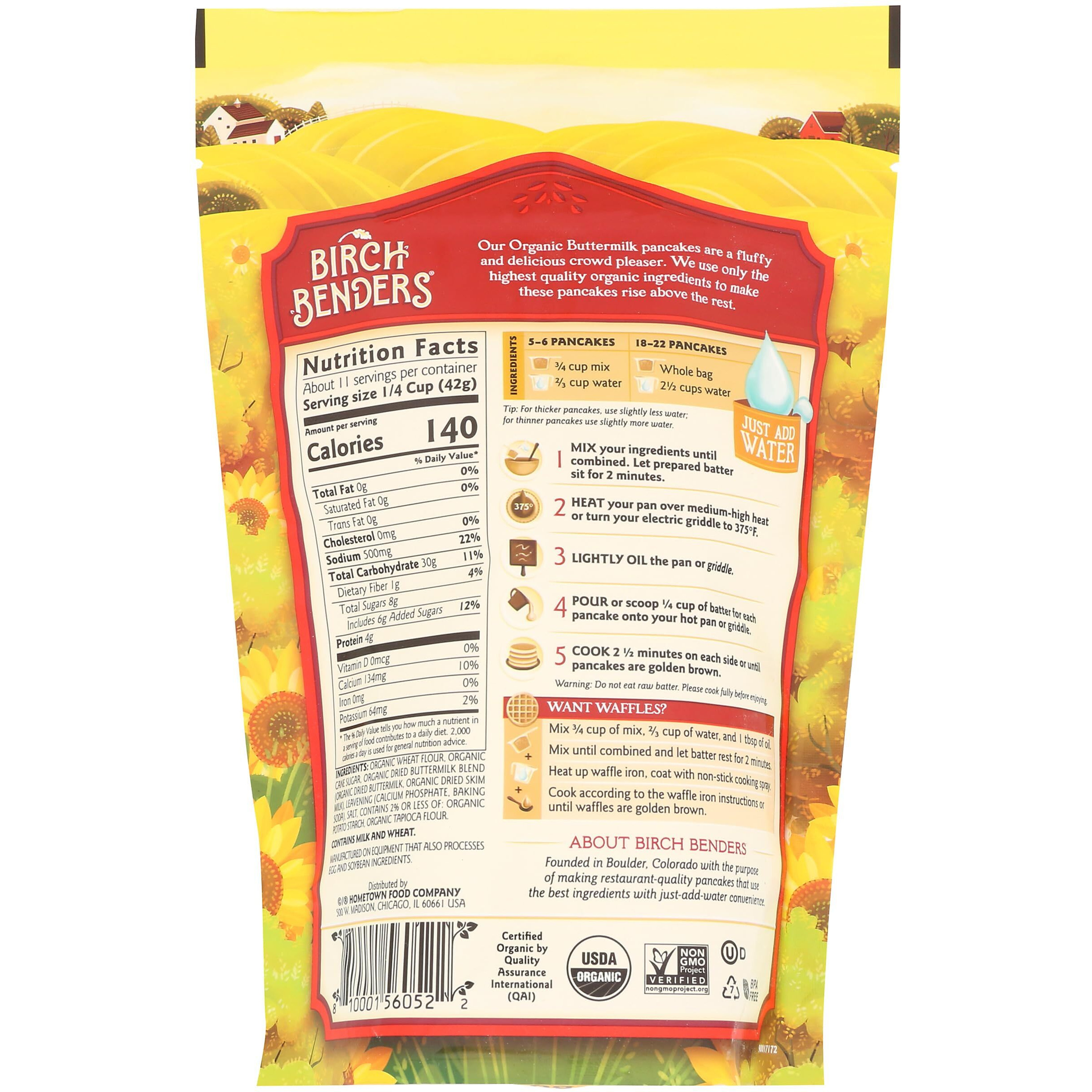 Birch Benders Organic Buttermilk Pancake And Waffle Mix, 16 Oz