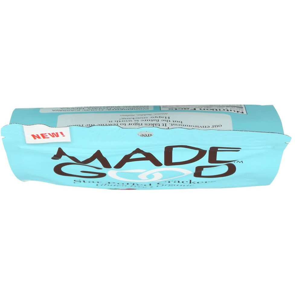 Madegood Sea Salt Star Puffed Crackers, 4.26Oz Pouch, Organic Snacks