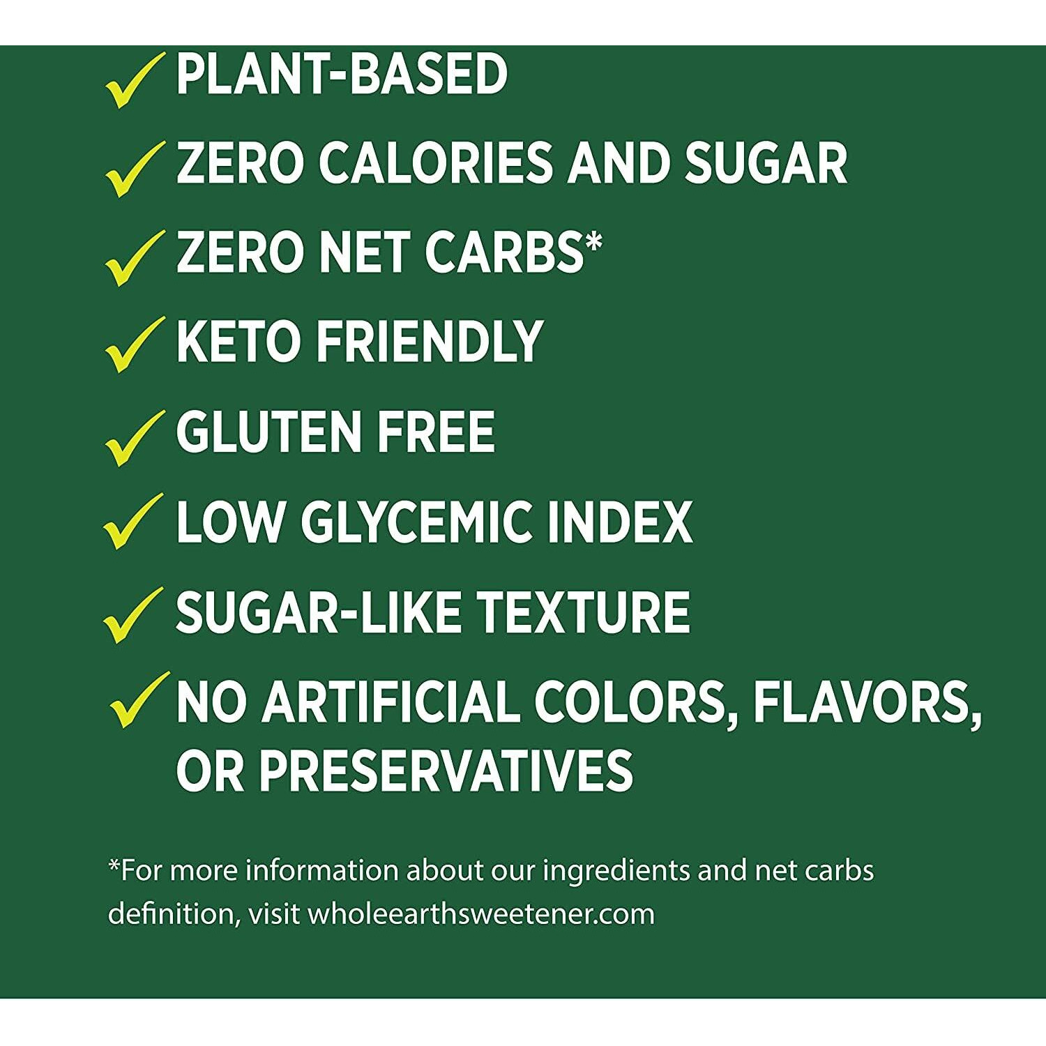 Whole Earth Sweetener Co. 100% Erythritol Sweetener (Keto Sweetener, Natural Sugar Alternative, Baking Sugar Substitute, Zero Calorie Sweetener, Gluten Free, Non-Gmo), 16 Oz