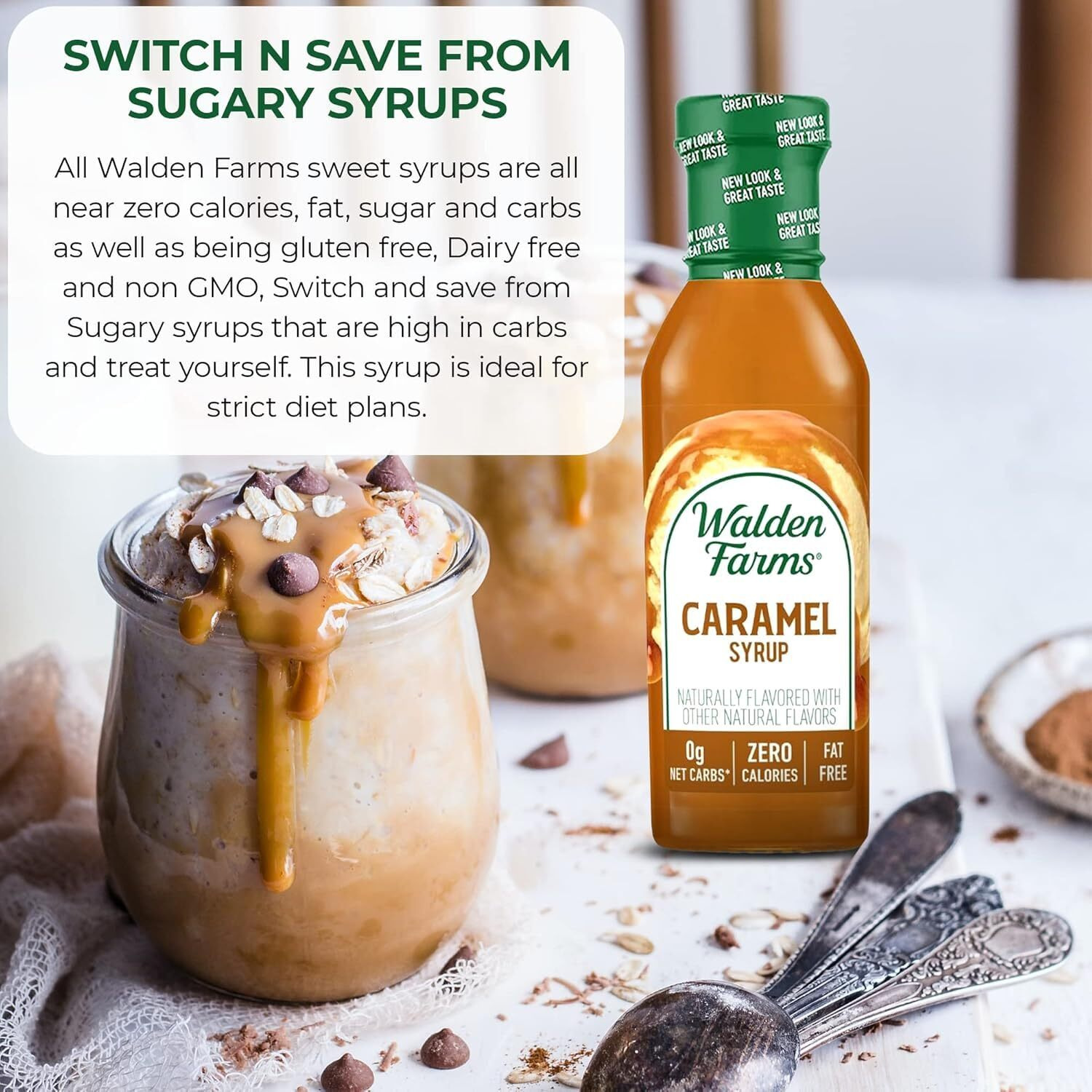 Walden Farms Caramel Syrup, 12 Oz Bottle